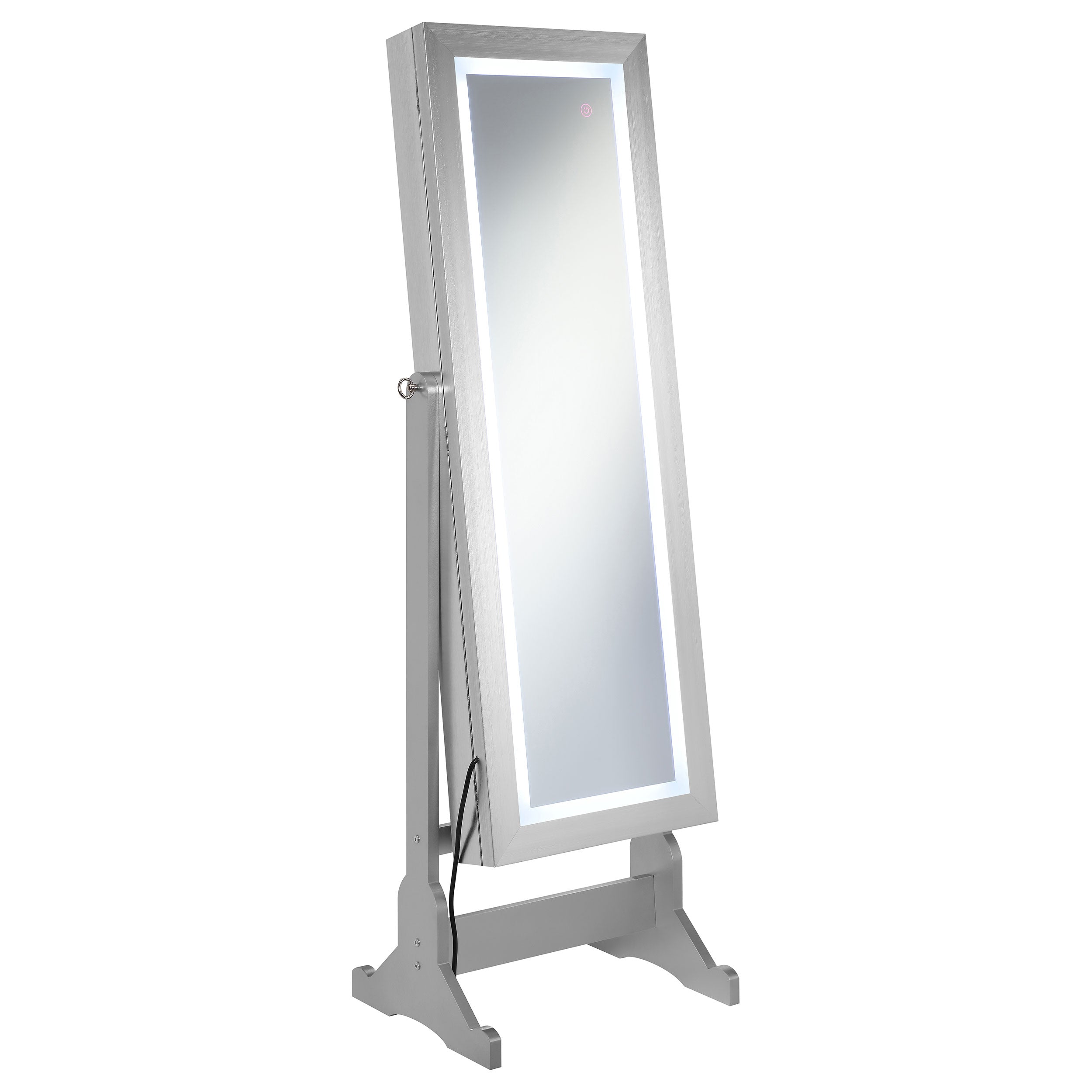 Moore Cheval Mirror with Jewelry Storage Silver — view 4