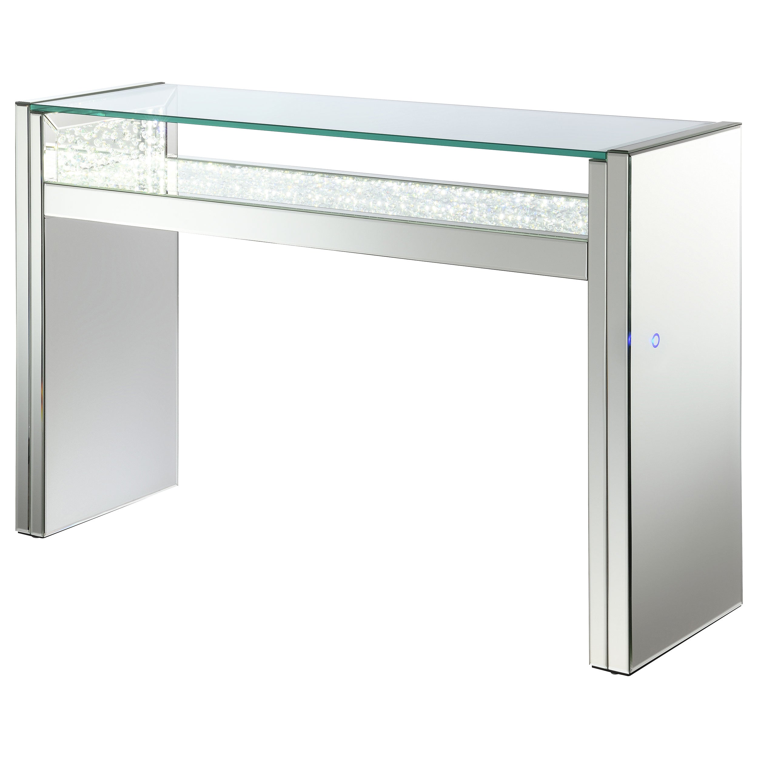 Edna Mirrored Console Table LED Lighting Silver — view 3