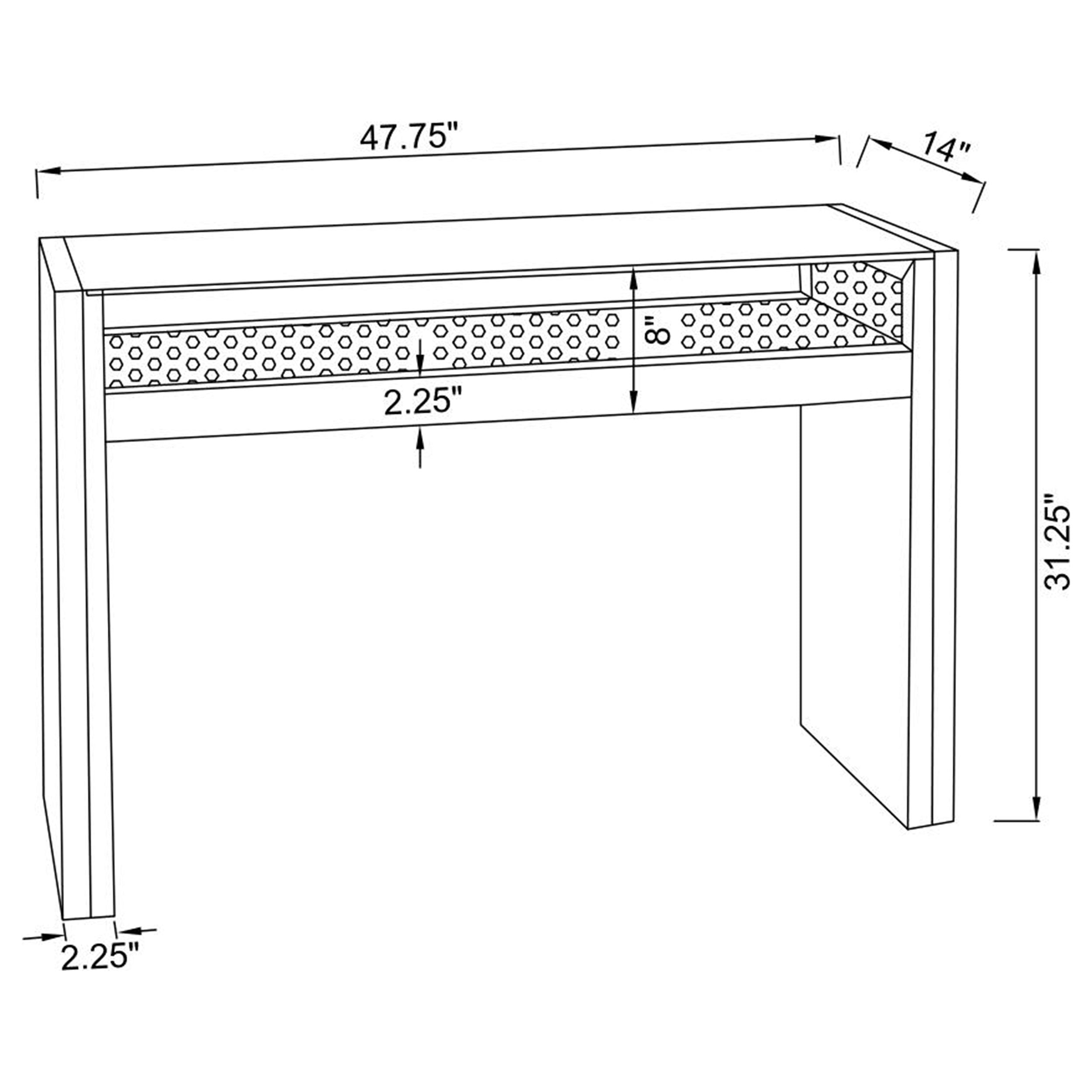 Edna Mirrored Console Table LED Lighting Silver — view 4