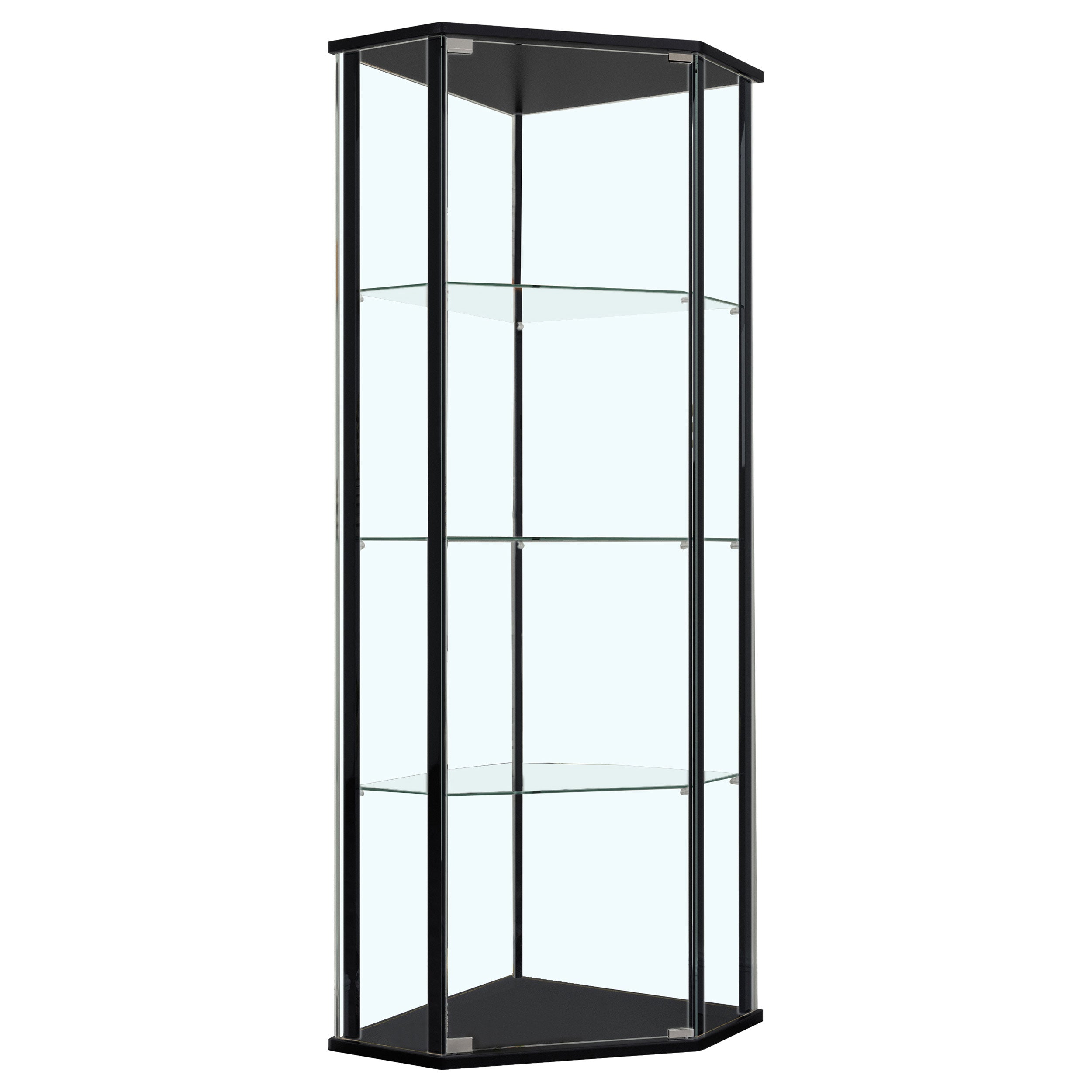 Zenobia 4-shelf Curio Cabinet Display Case Black — view 1