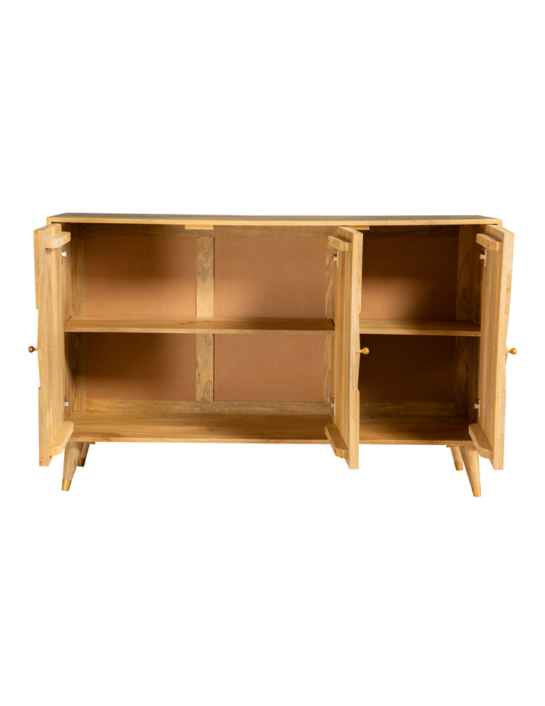 Alyssum 3-door Mango Wood Accent Cabinet Natural — view 4