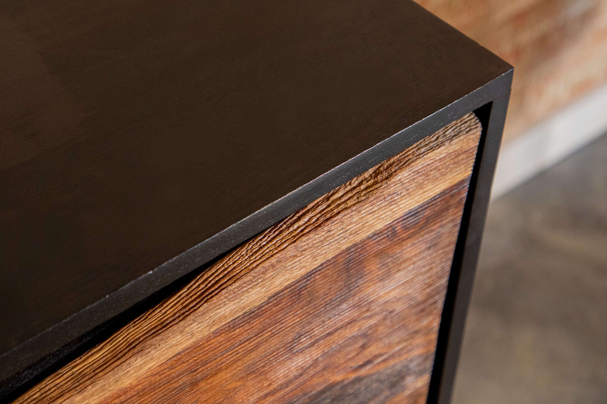 Zara 2-door 57-inch Wood Accent Storage Cabinet Black Walnut — view 9