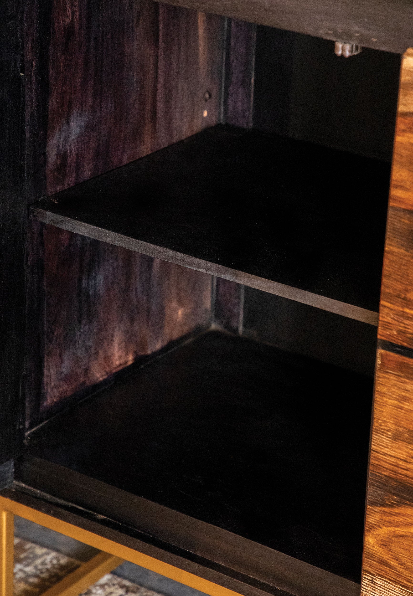 Zara 2-door 57-inch Wood Accent Storage Cabinet Black Walnut — view 12