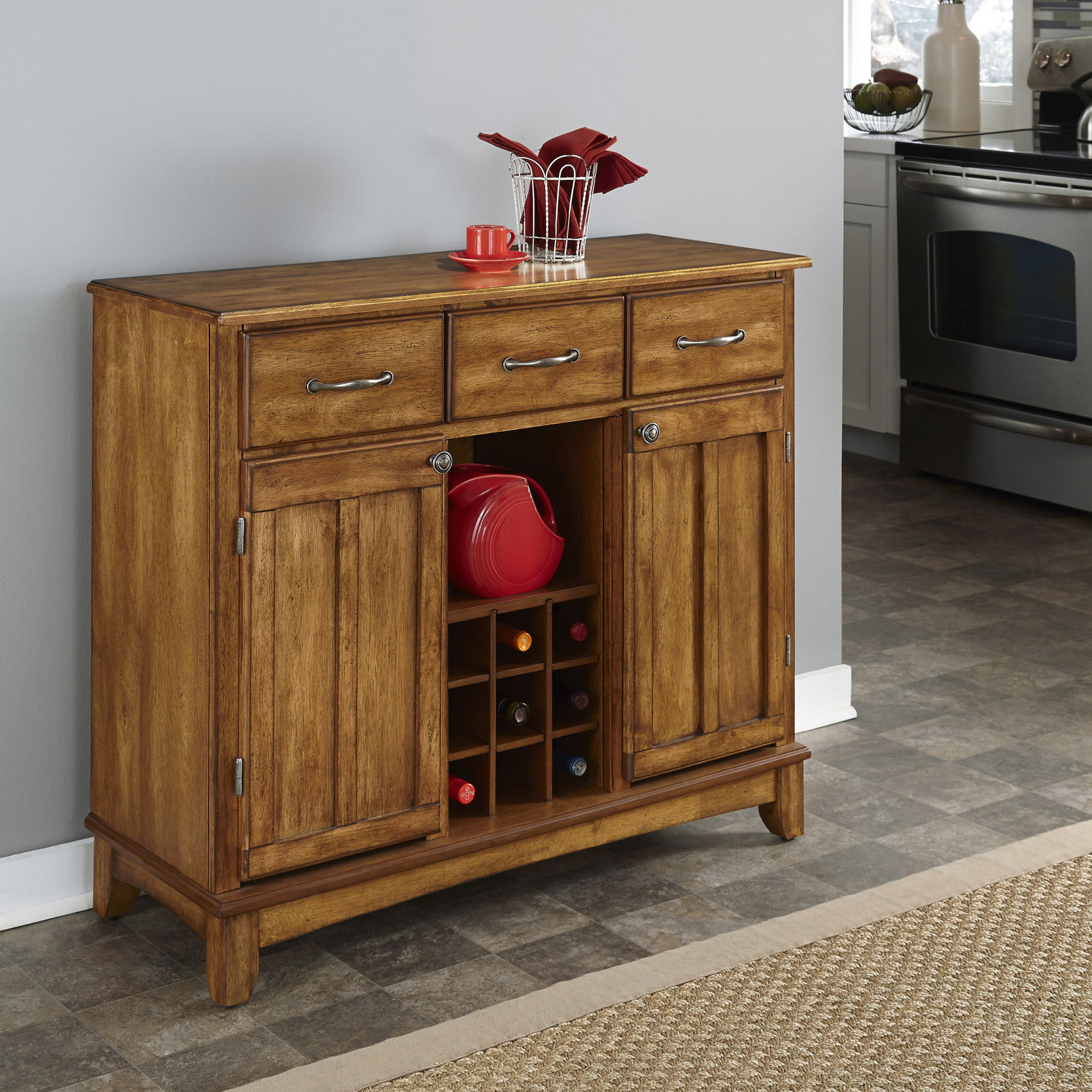 Buffet Of Buffets - Wood Buffet Cottage Oak Wood Top