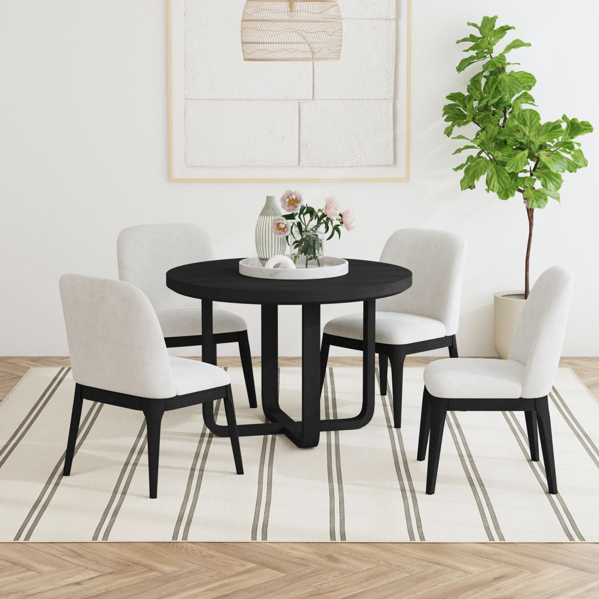Sylvie Dining Side Chair (Set of 2) in Black by Elements International, view 17
