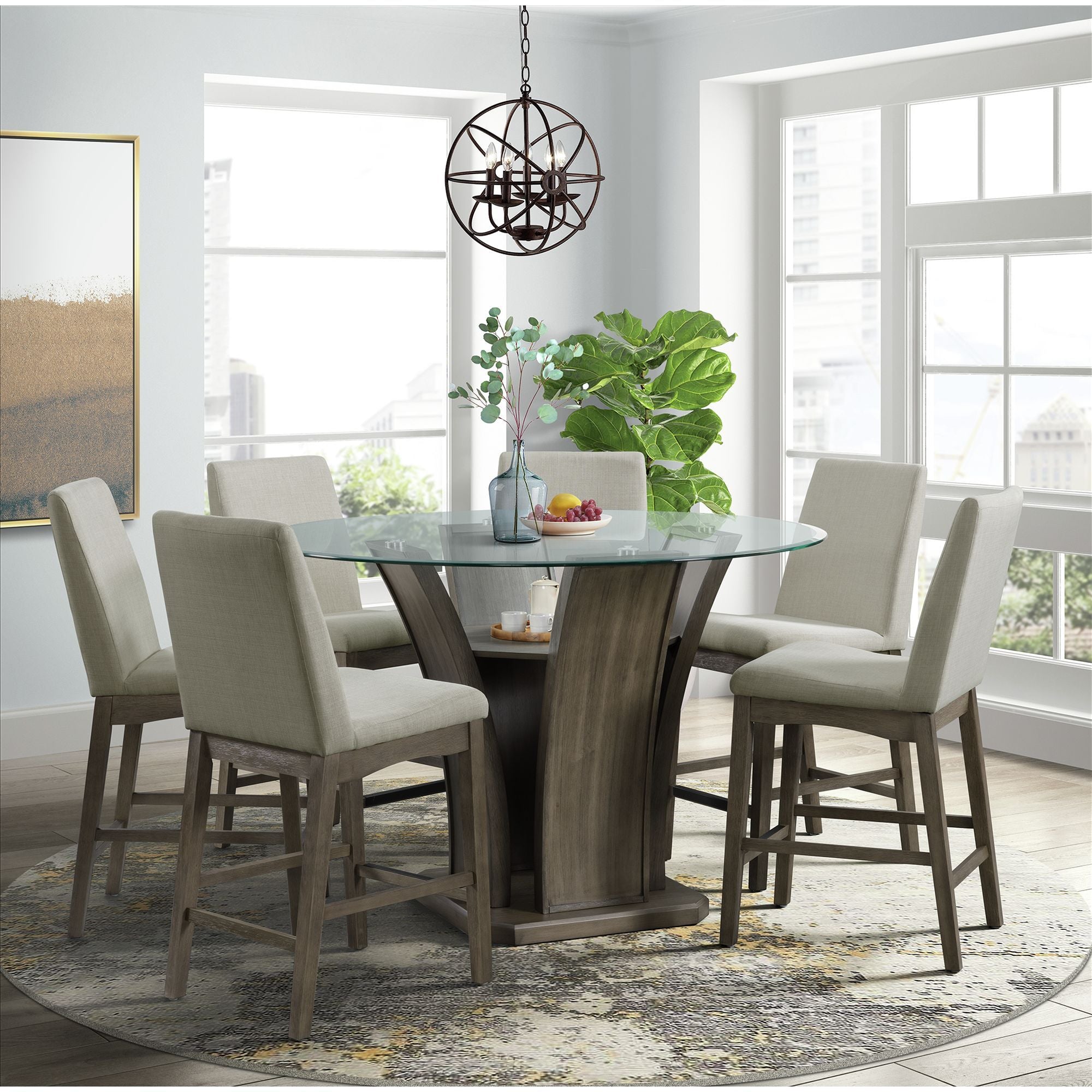 Dapper Counter Height Side Chair (Set of 2) in Beige by Elements International, view 18