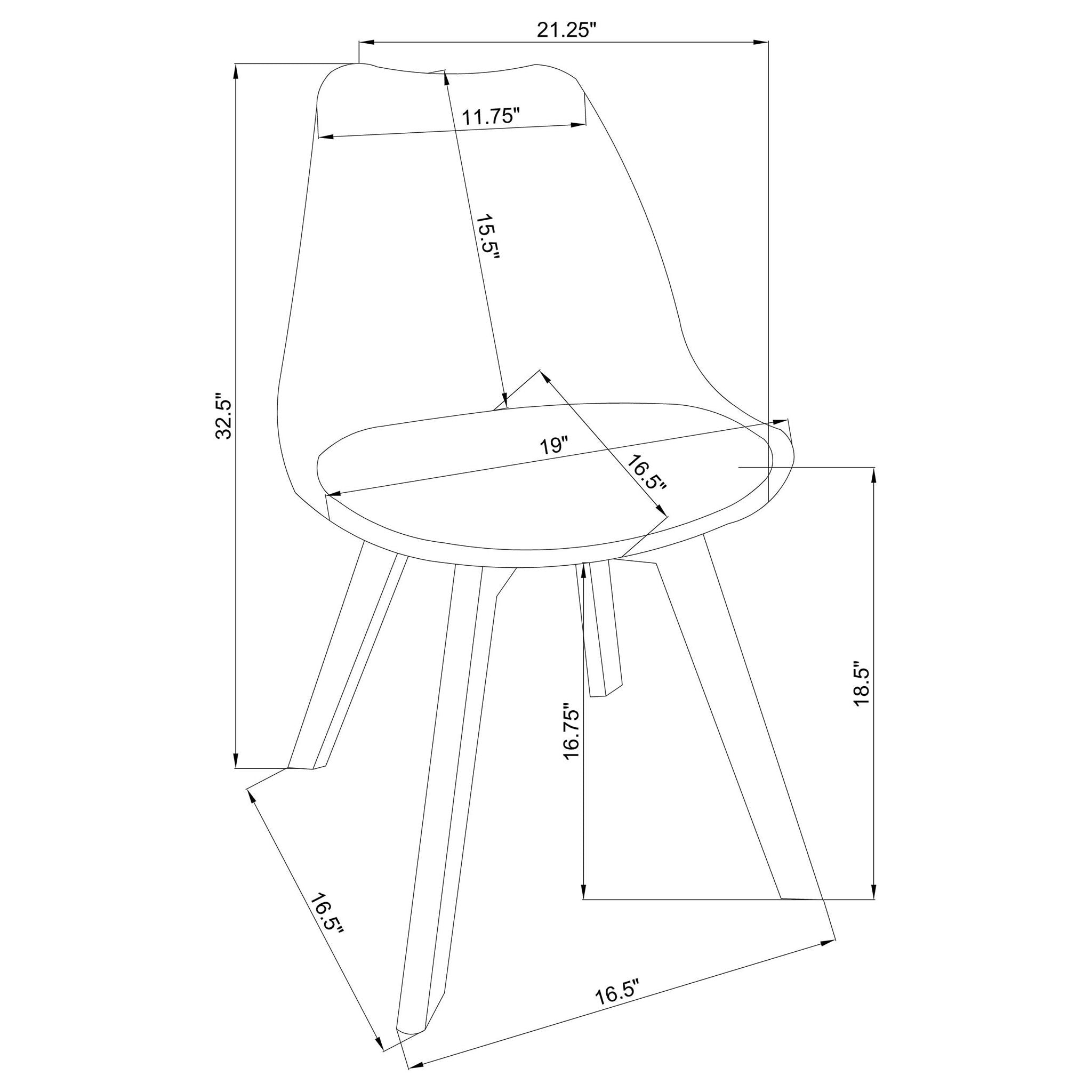 Caballo Polypropylene Dining Side Chair Tan (Set of 2) - Atlantic Fine Furniture Melbourne FL
