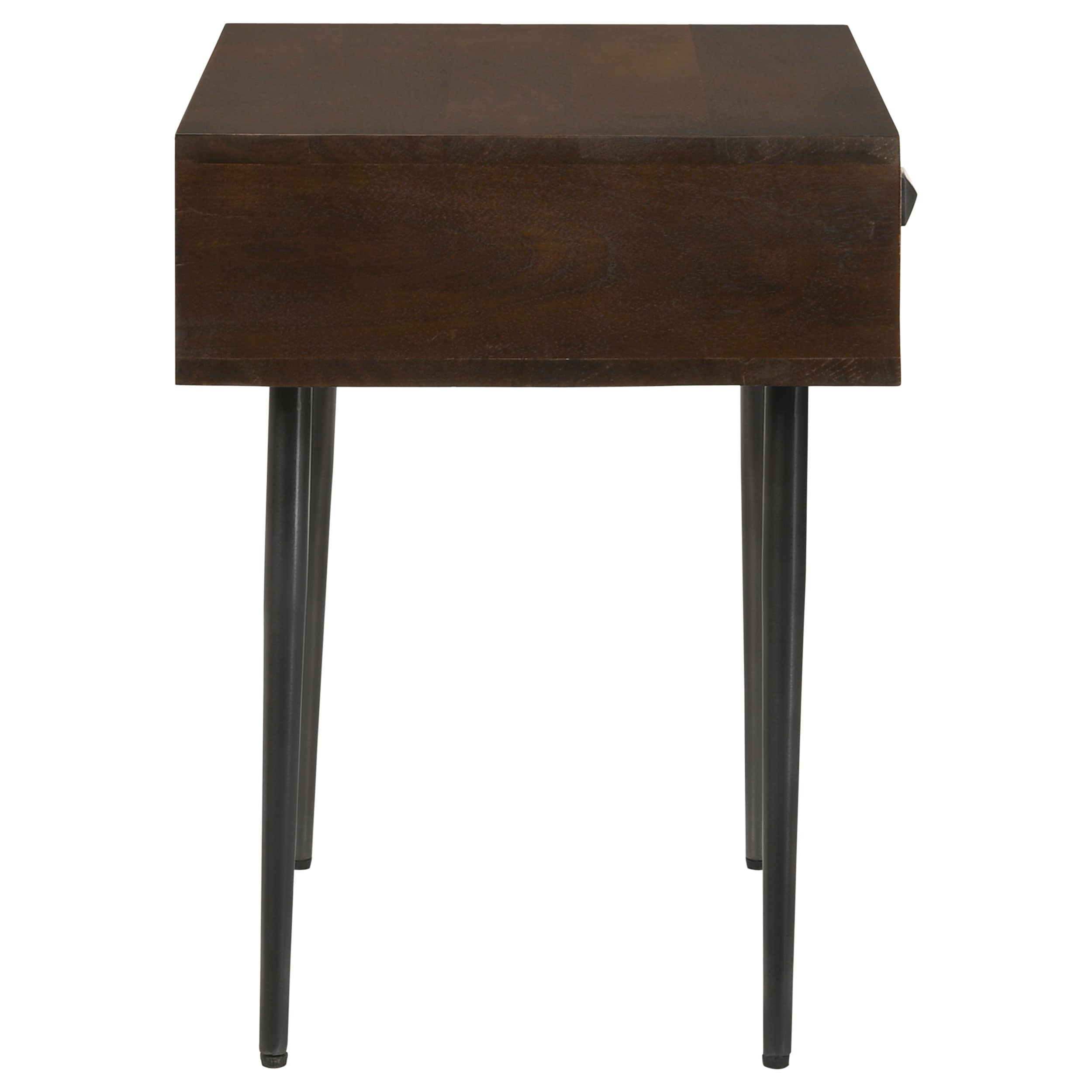 Ezra 1-drawer Rectangular Accent Side Table Coffee Brown — view 9