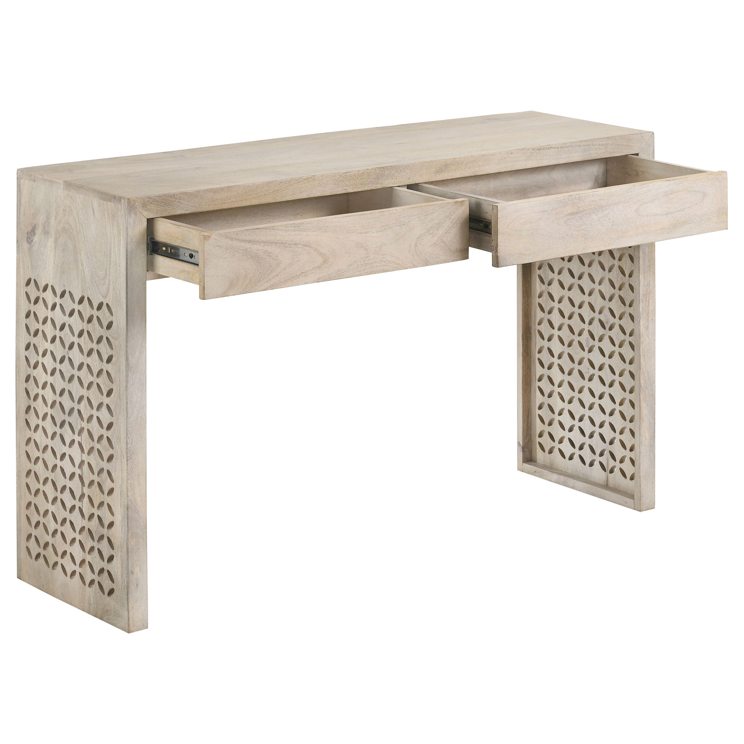 Rickman 2-drawer Wood Entryway Console Table White Washed — view 3