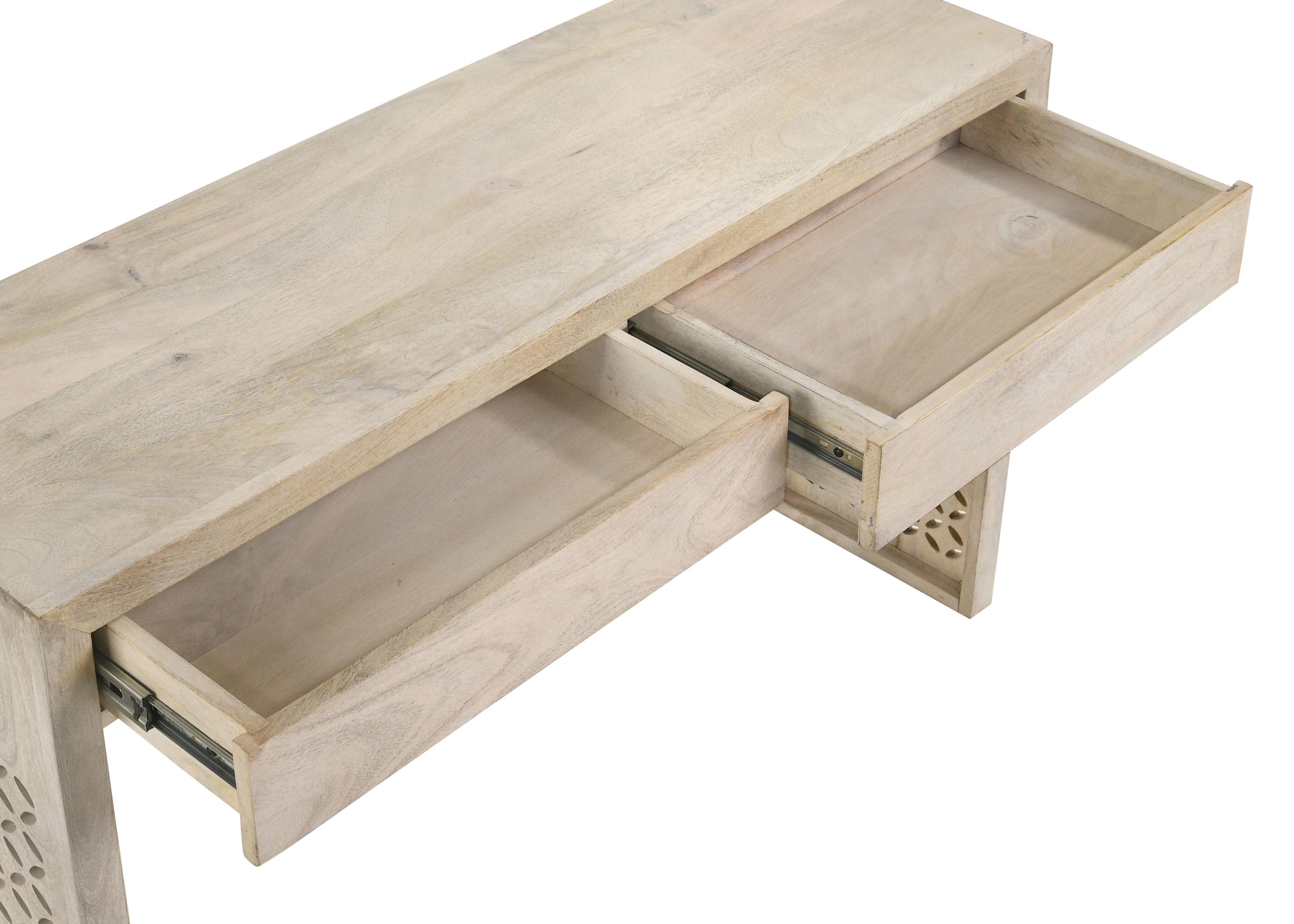 Rickman 2-drawer Wood Entryway Console Table White Washed — view 10