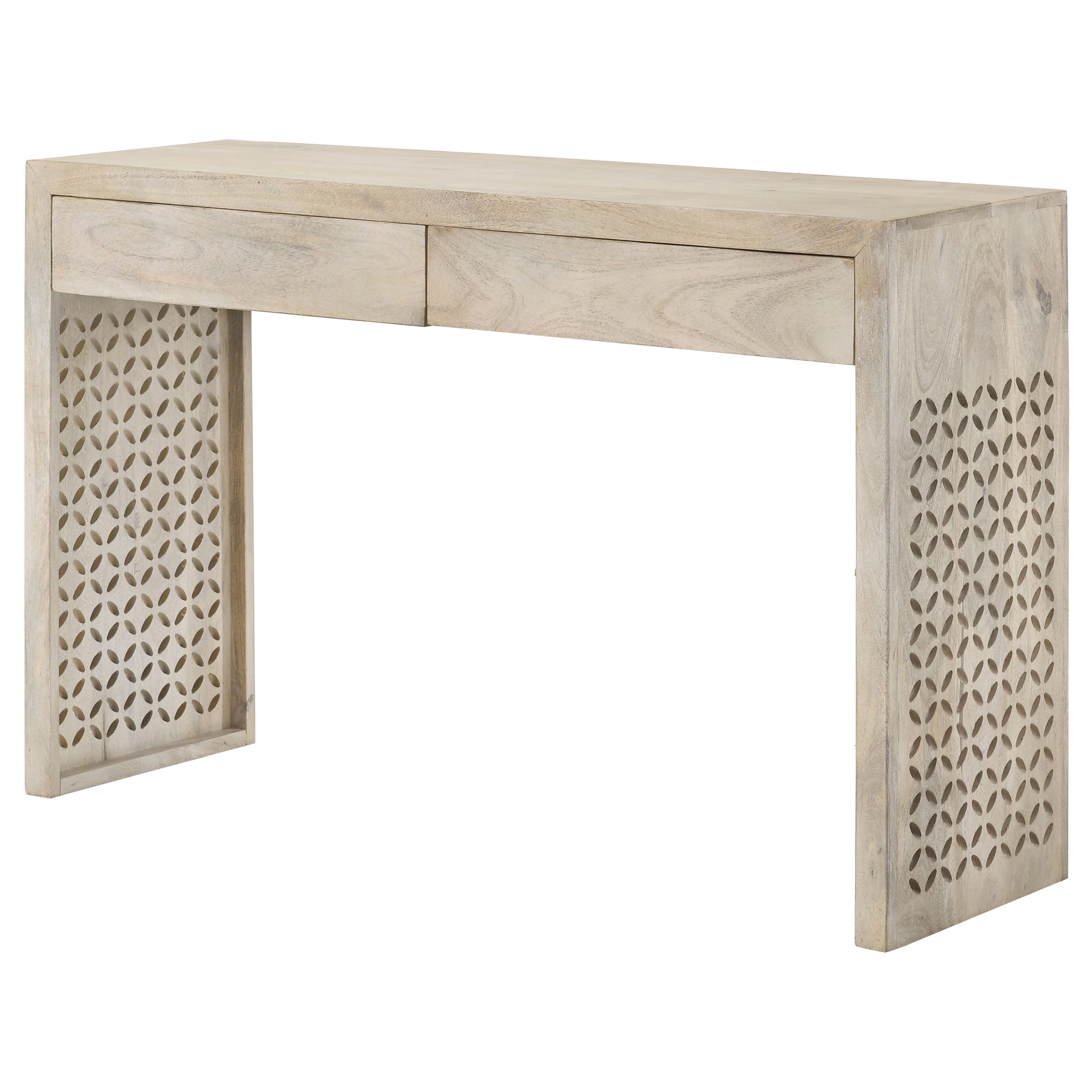 Rickman 2-drawer Wood Entryway Console Table White Washed — view 6