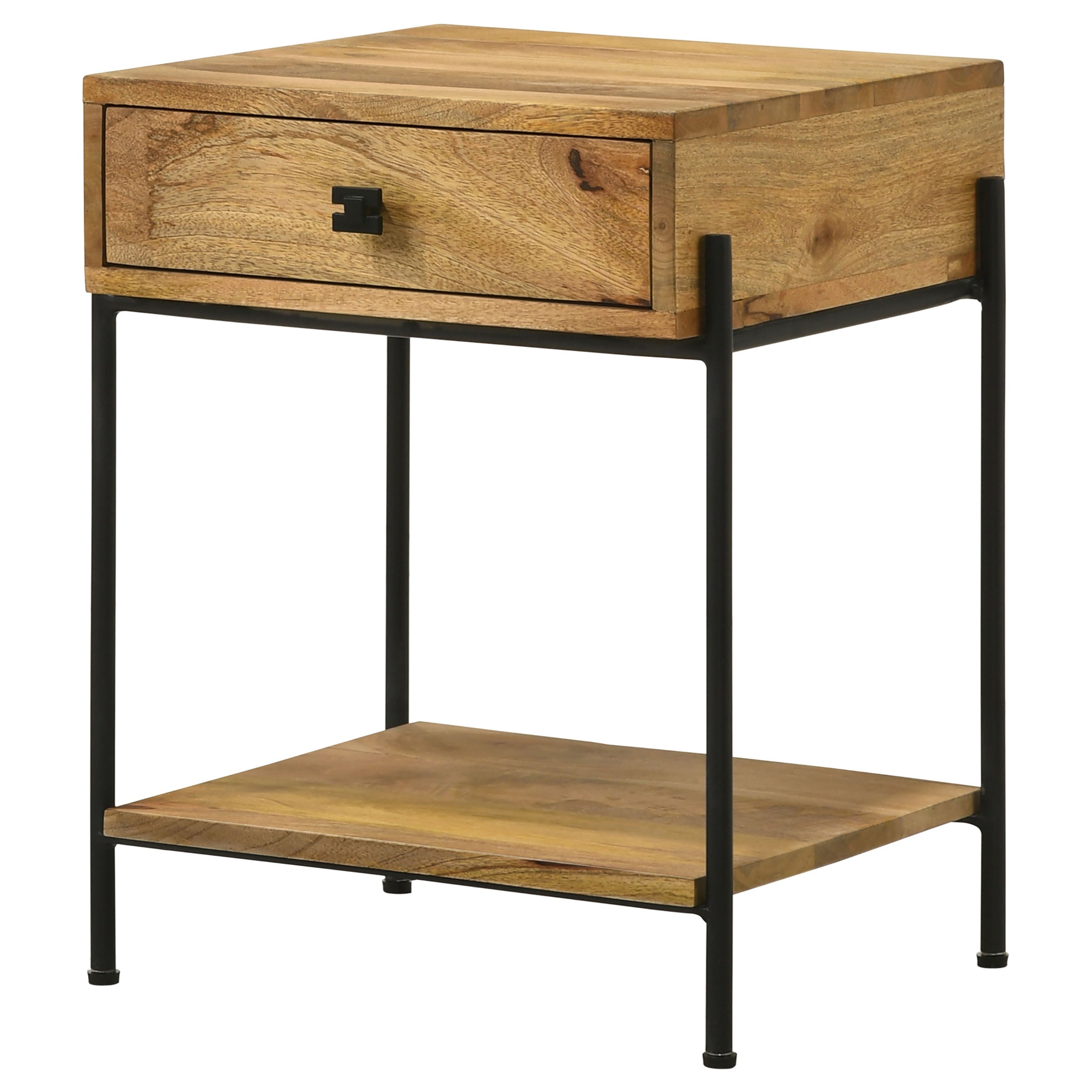 Declan 1-drawer Wood Accent Side Table Natural Mango — view 5