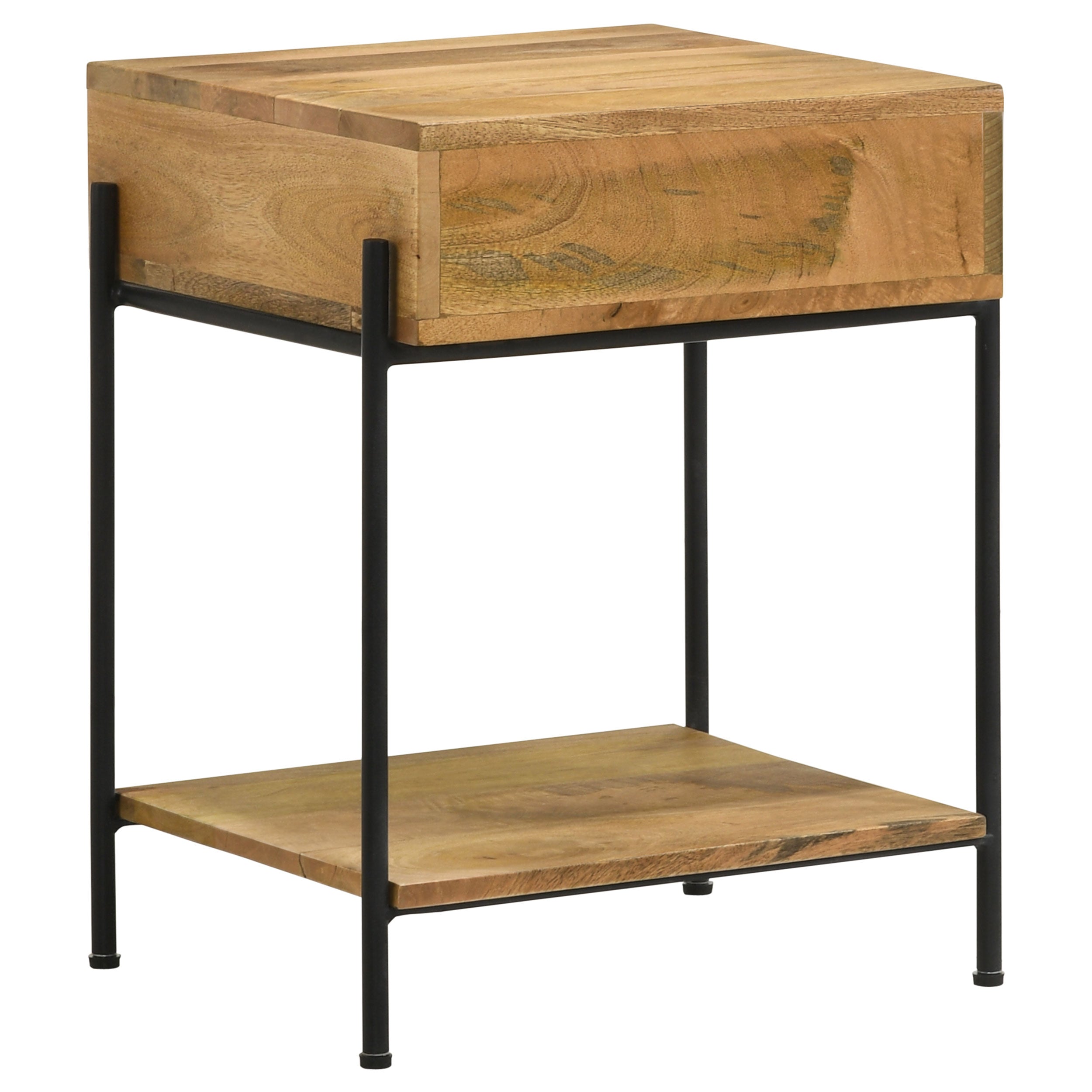 Declan 1-drawer Wood Accent Side Table Natural Mango — view 7