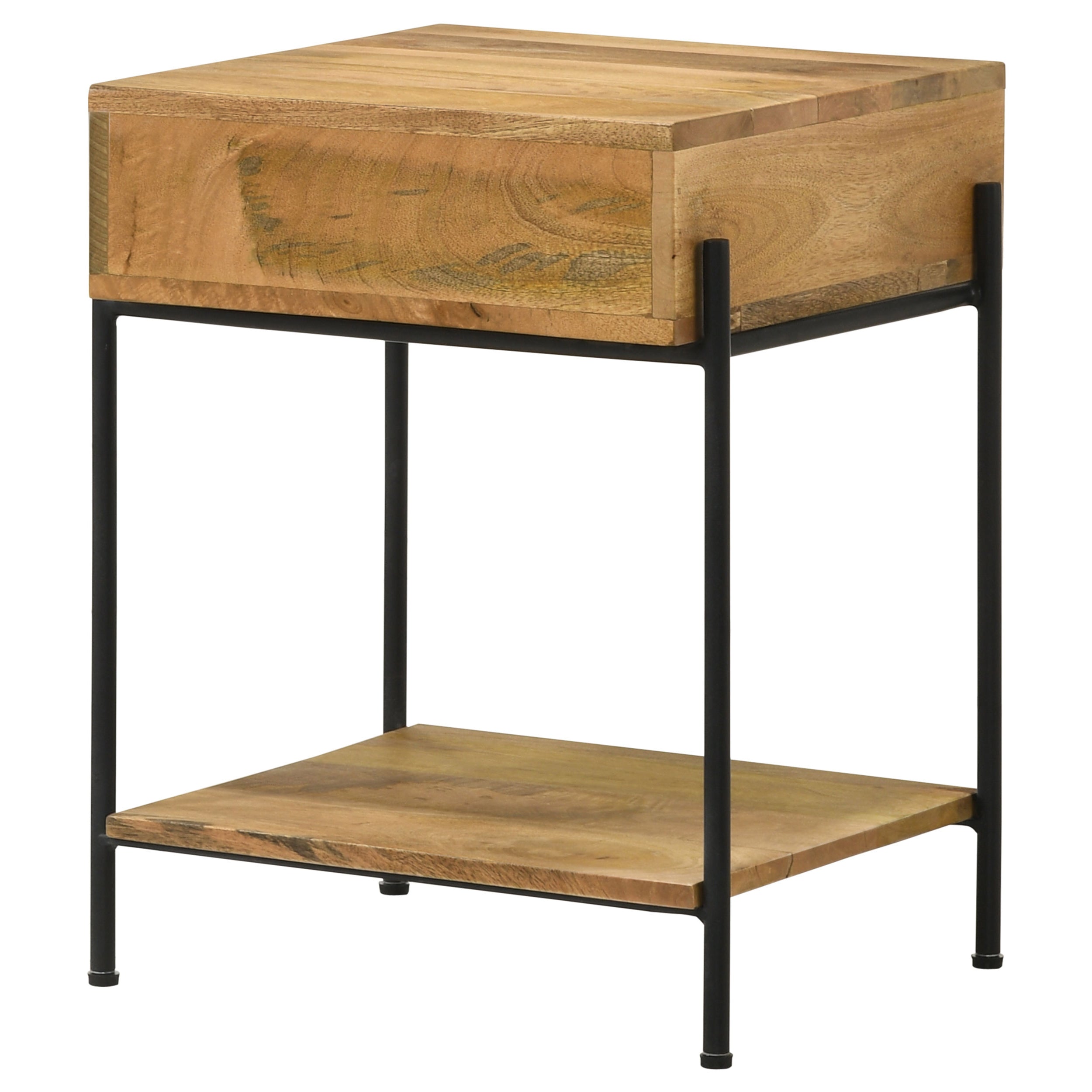 Declan 1-drawer Wood Accent Side Table Natural Mango — view 8