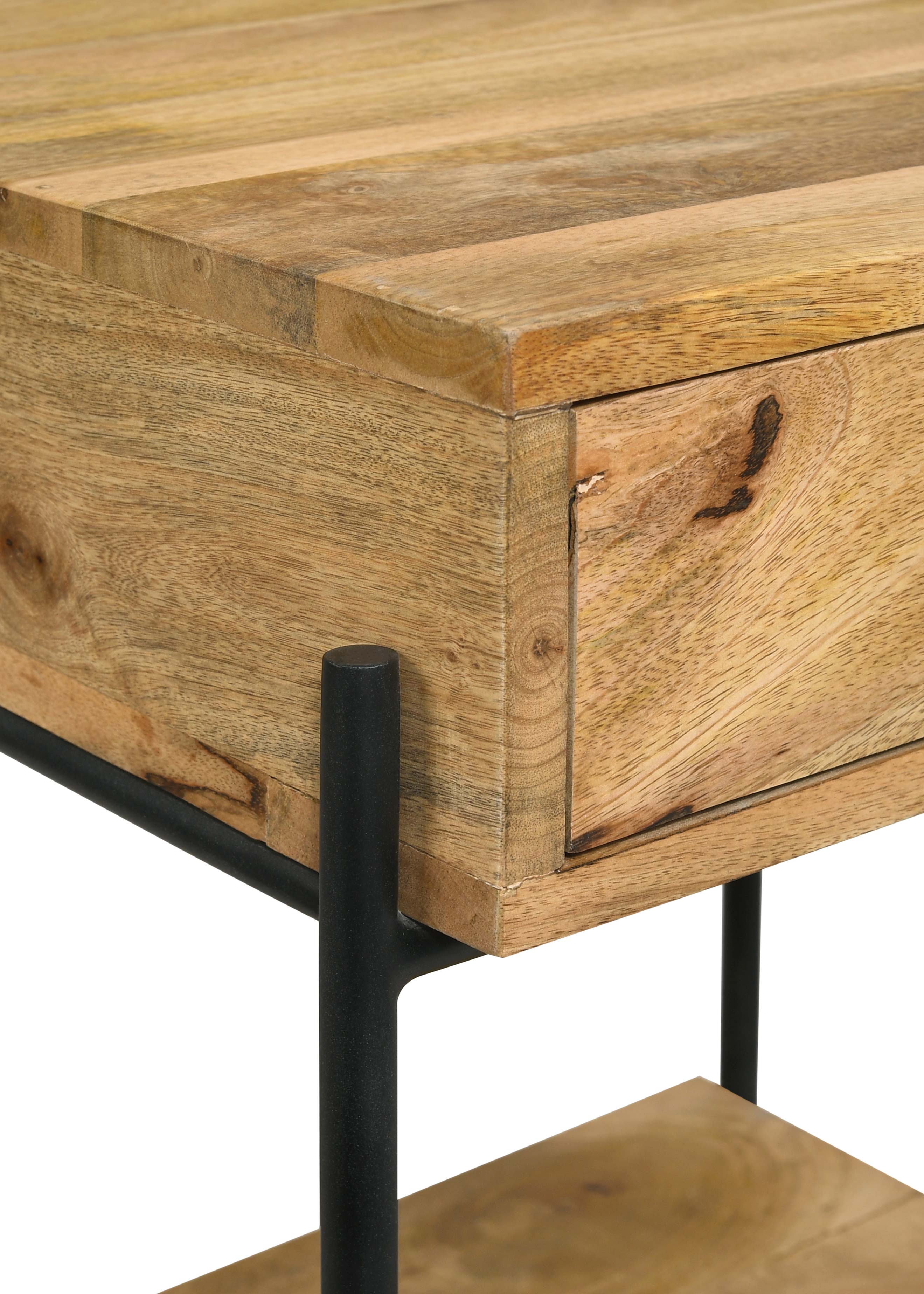 Declan 1-drawer Wood Accent Side Table Natural Mango — view 11