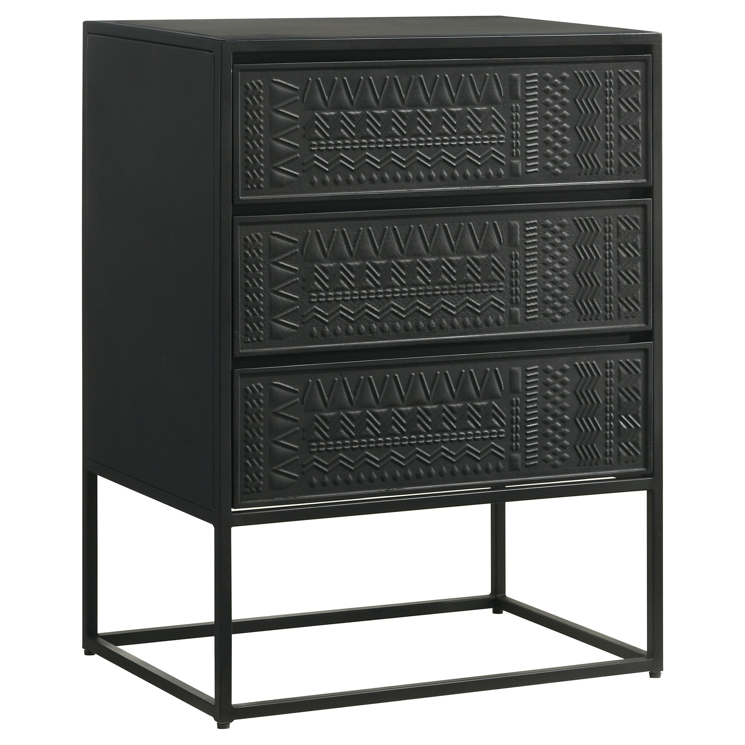 Alcoa 3-drawer Multi-Purpose Tall Accent Cabinet Black — view 1