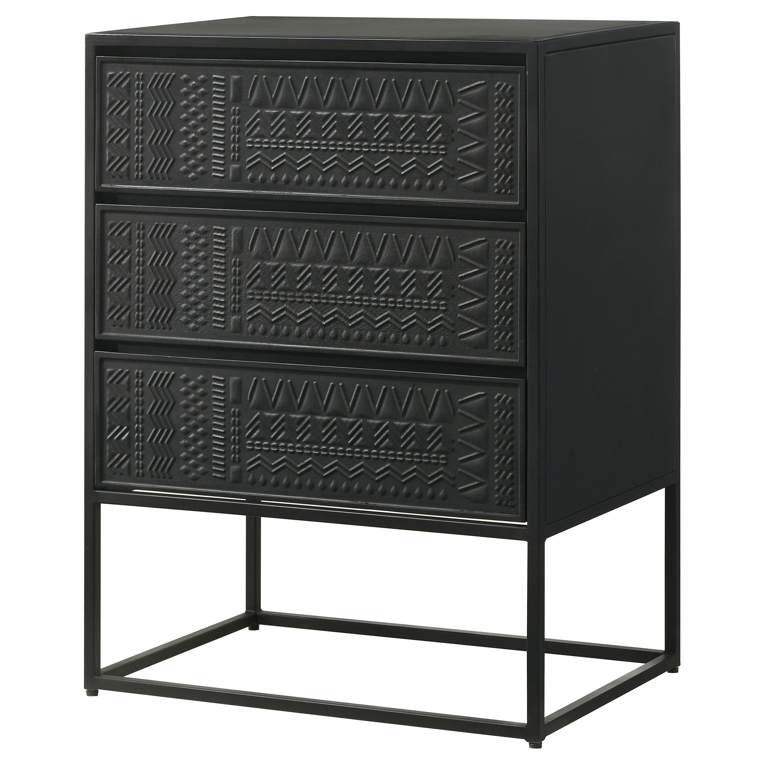 Alcoa 3-drawer Multi-Purpose Tall Accent Cabinet Black — view 5