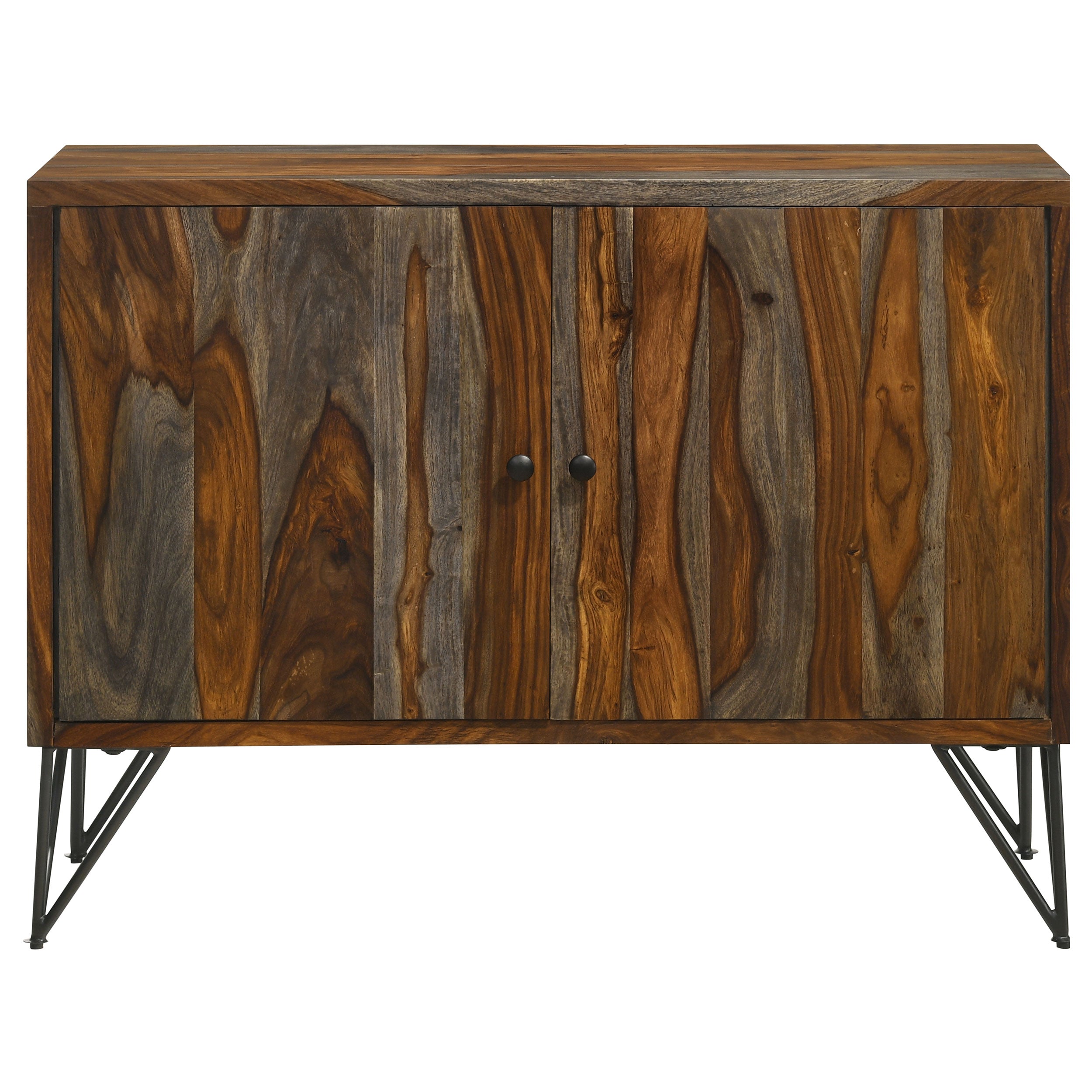 Macon 2-door Sheesham Wood Storage Accent Cabinet Grey — view 4
