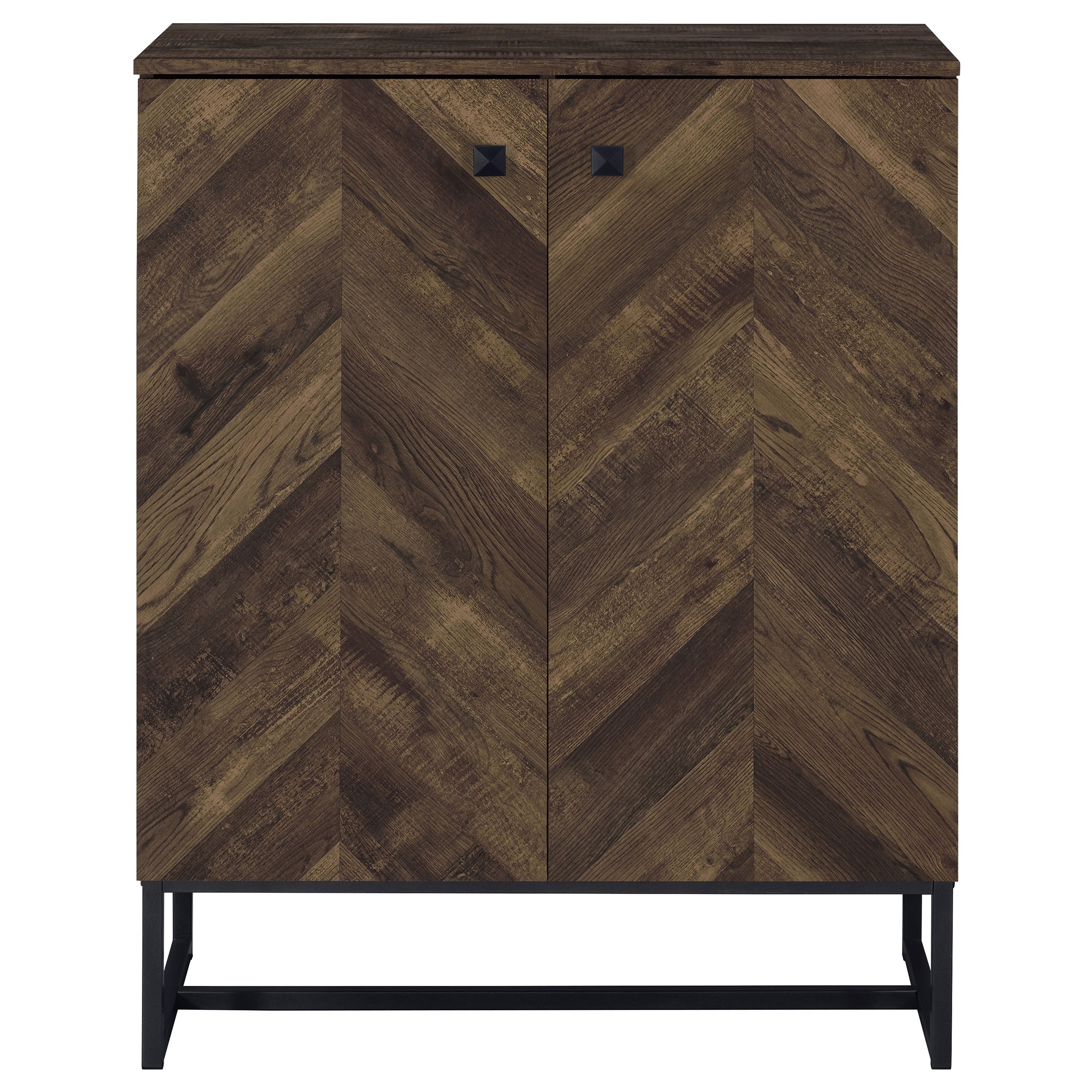 Carolyn 2-door Engineered Wood Accent Cabinet Rustic Oak — view 4
