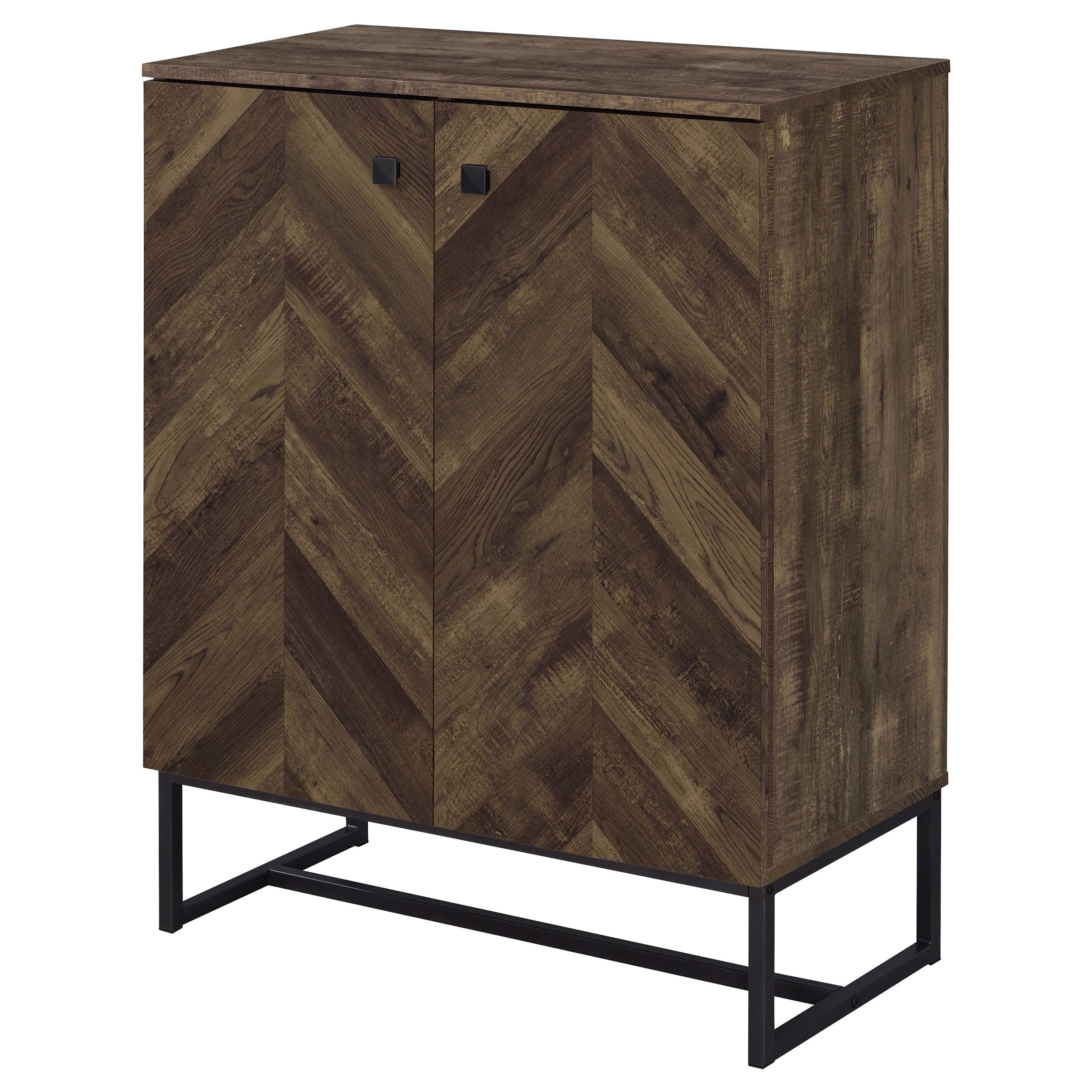 Carolyn 2-door Engineered Wood Accent Cabinet Rustic Oak — view 5
