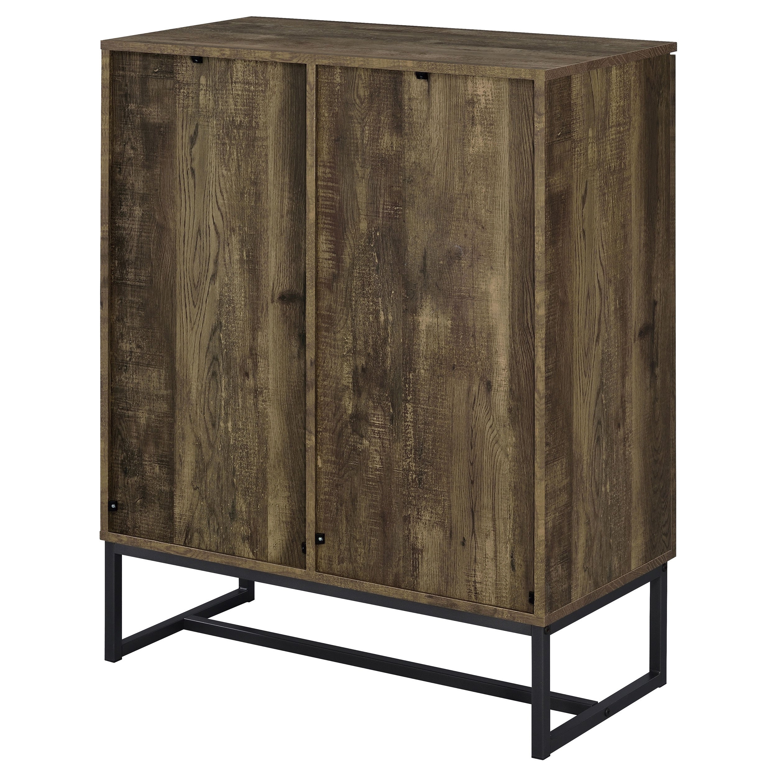 Carolyn 2-door Engineered Wood Accent Cabinet Rustic Oak — view 9