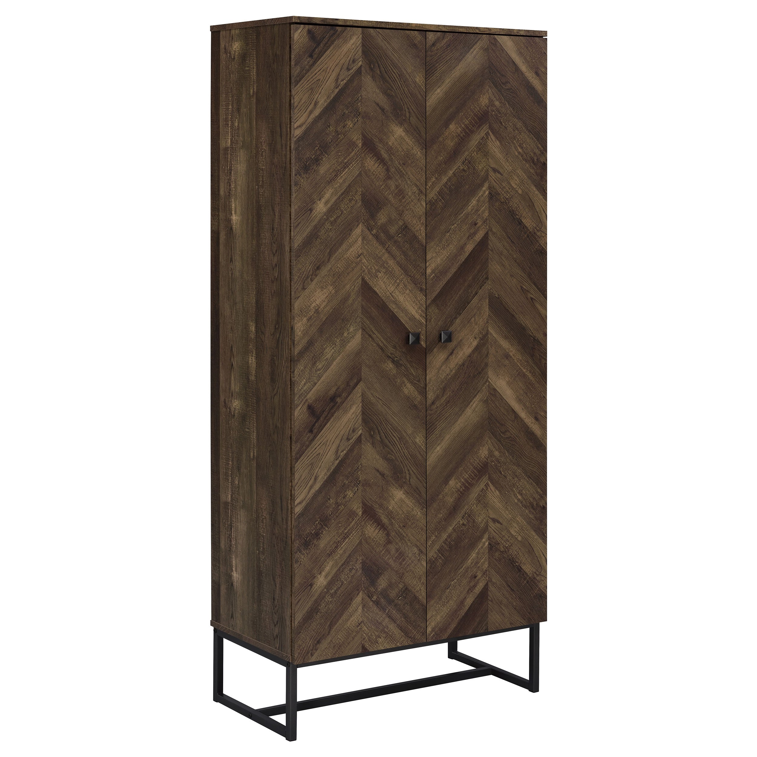Carolyn 2-door Engineered Wood Accent Cabinet Rustic Oak — view 1