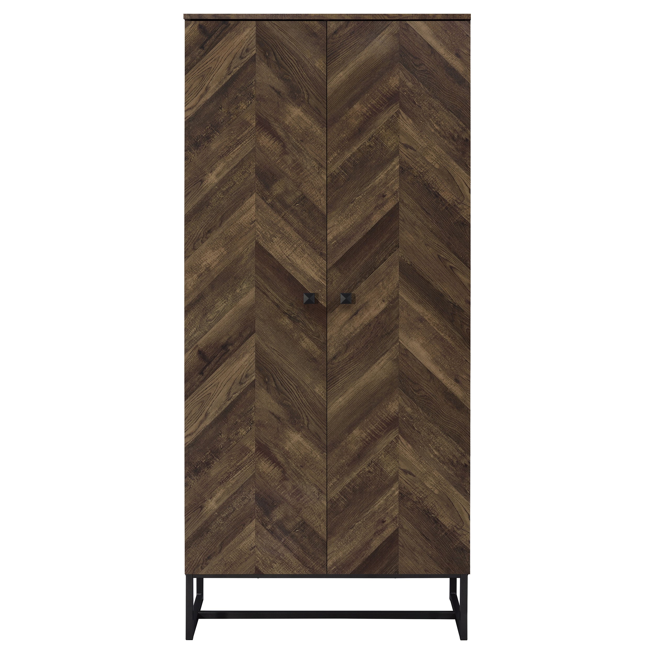 Carolyn 2-door Engineered Wood Accent Cabinet Rustic Oak — view 4