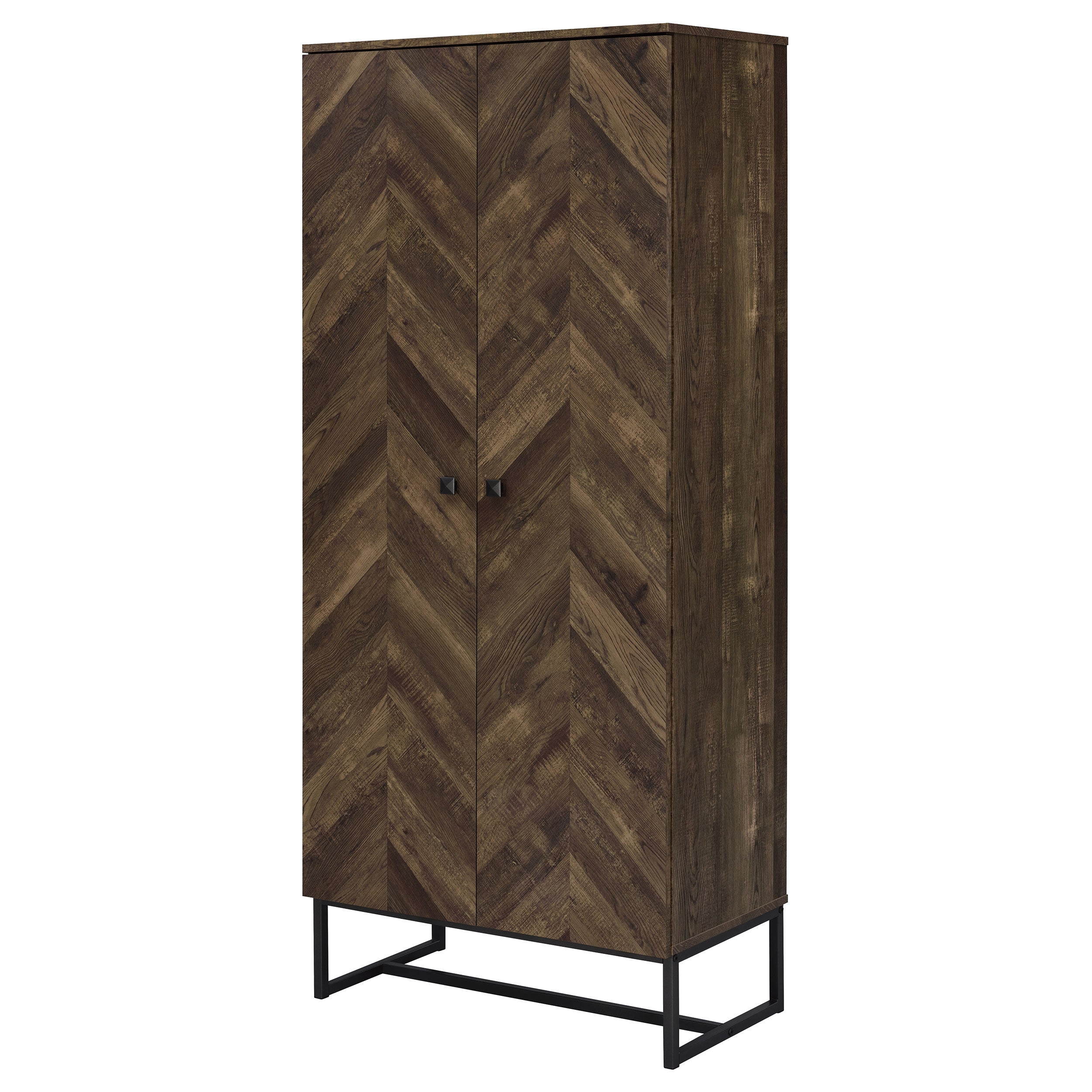 Carolyn 2-door Engineered Wood Accent Cabinet Rustic Oak — view 5
