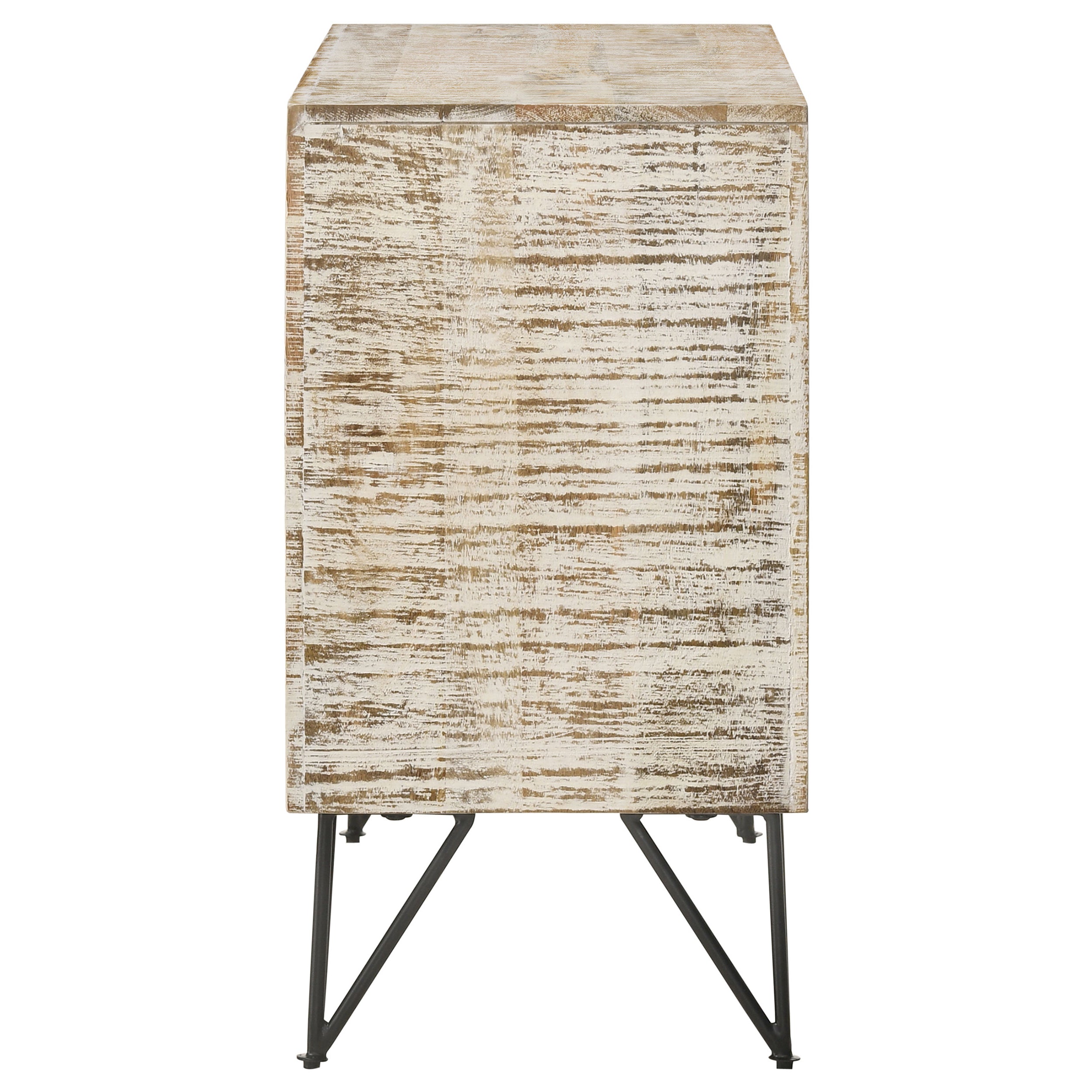 Eileen 2-door Wood Storage Accent Cabinet White Washed — view 7