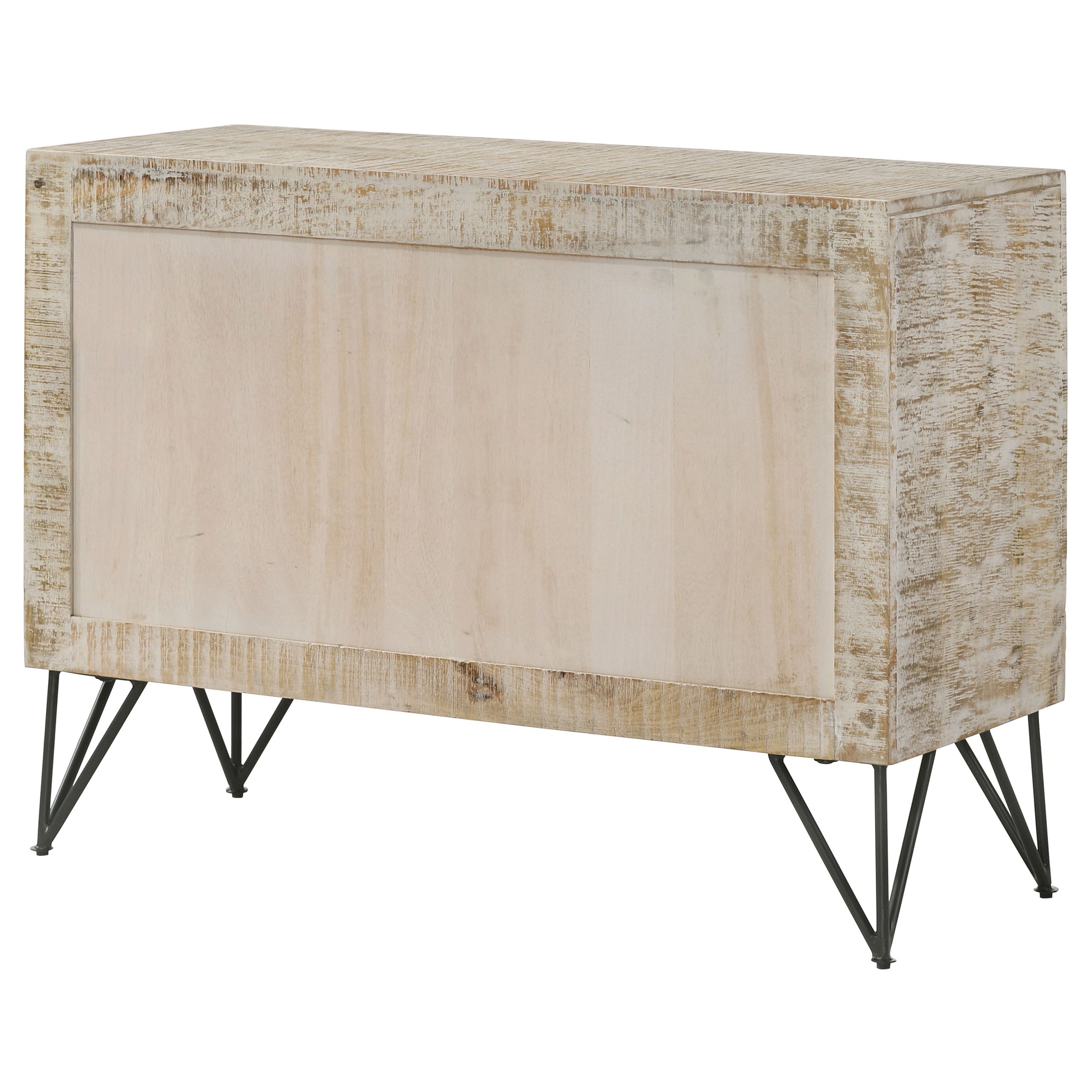 Eileen 2-door Wood Storage Accent Cabinet White Washed — view 9