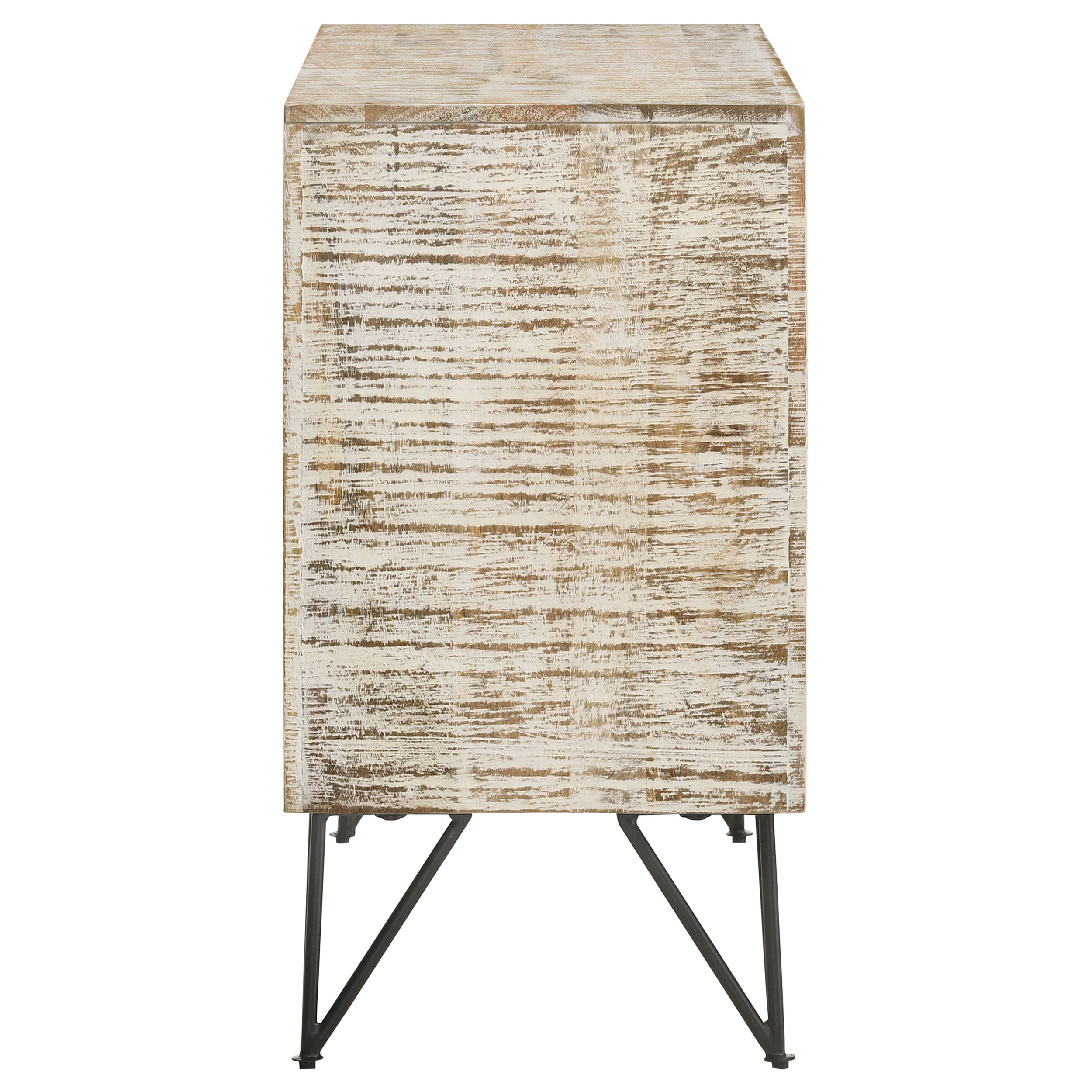 Eileen 2-door Wood Storage Accent Cabinet White Washed — view 10