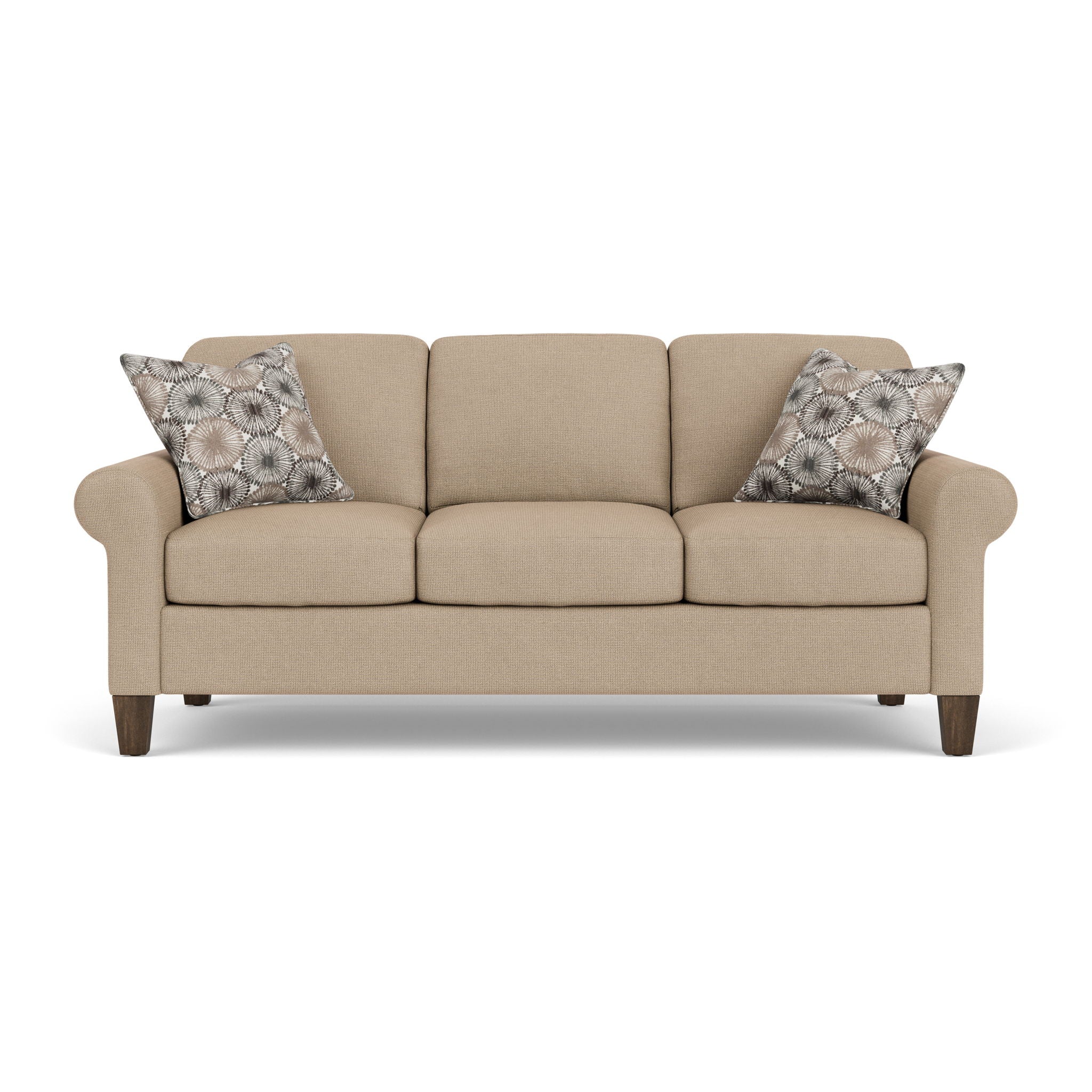 Moxy - Fabric Sofa, Curved Sock Arms