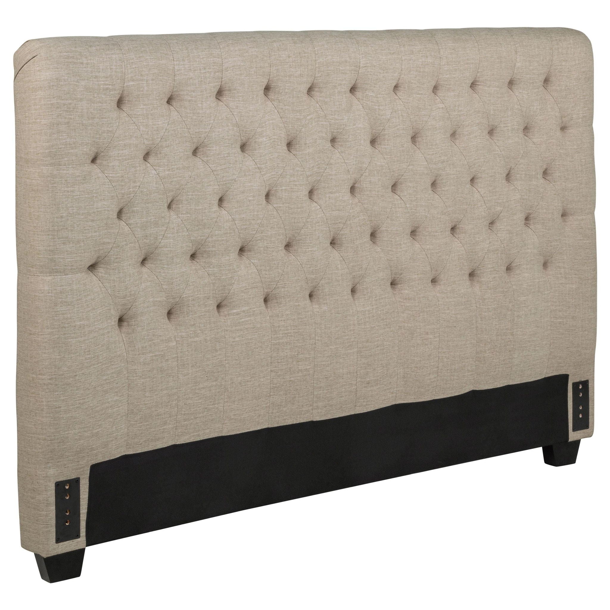 Chloe Upholstered California King Panel Headboard Oatmeal
