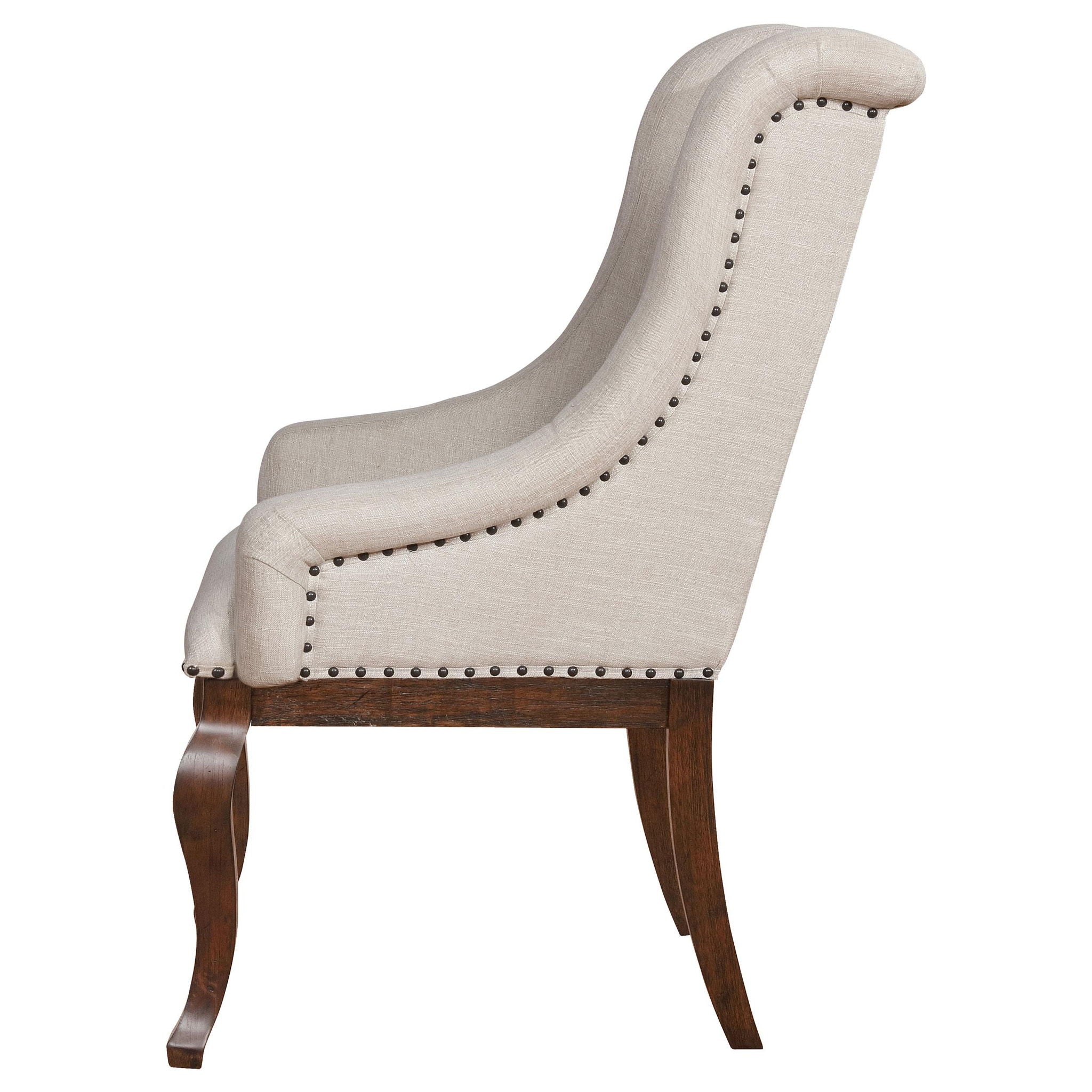 Brockway Upholstered Arm Chair Barley Java (Set of 2) - Atlantic Fine Furniture Melbourne FL