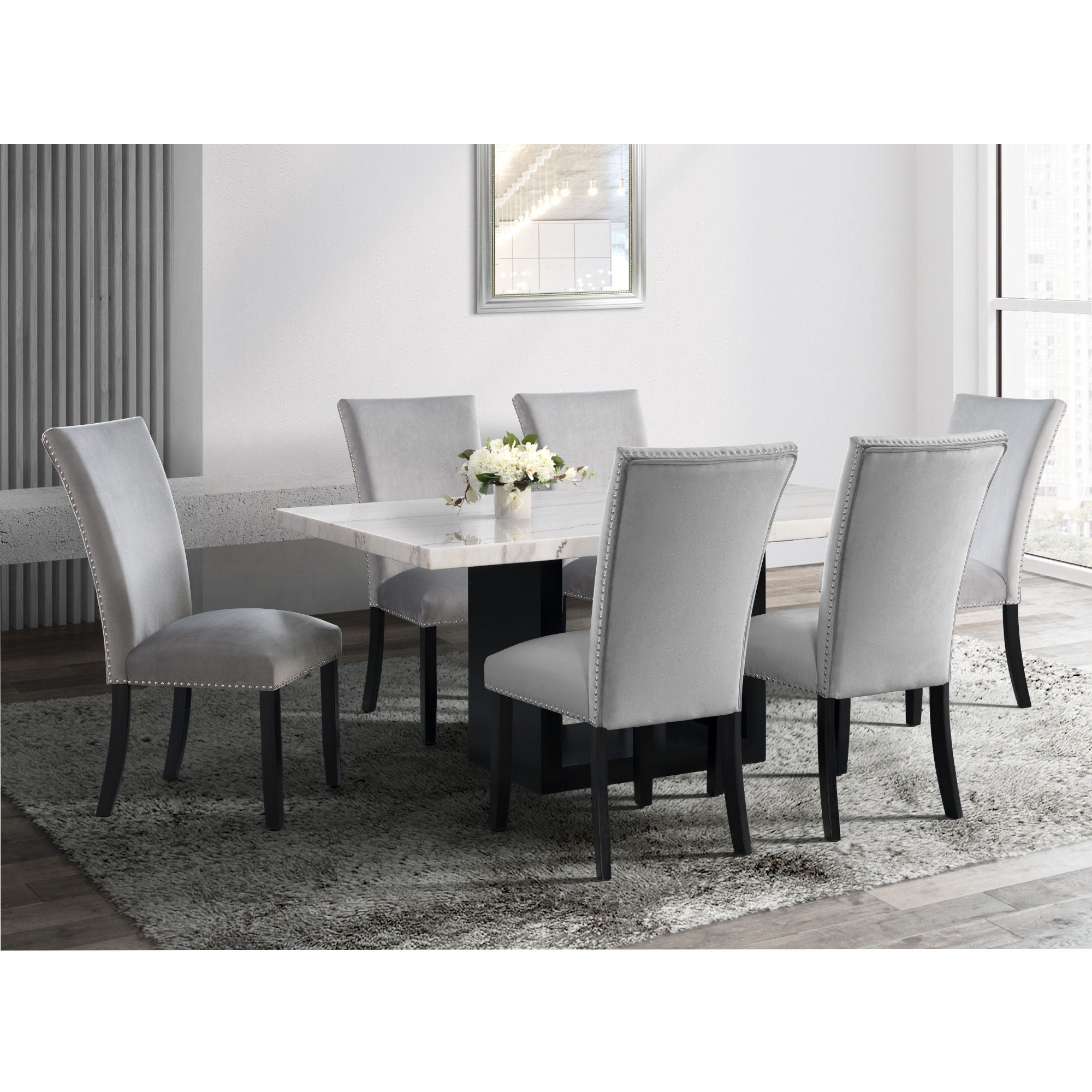 Valentino Dining Set in Blue by Elements International, view 2