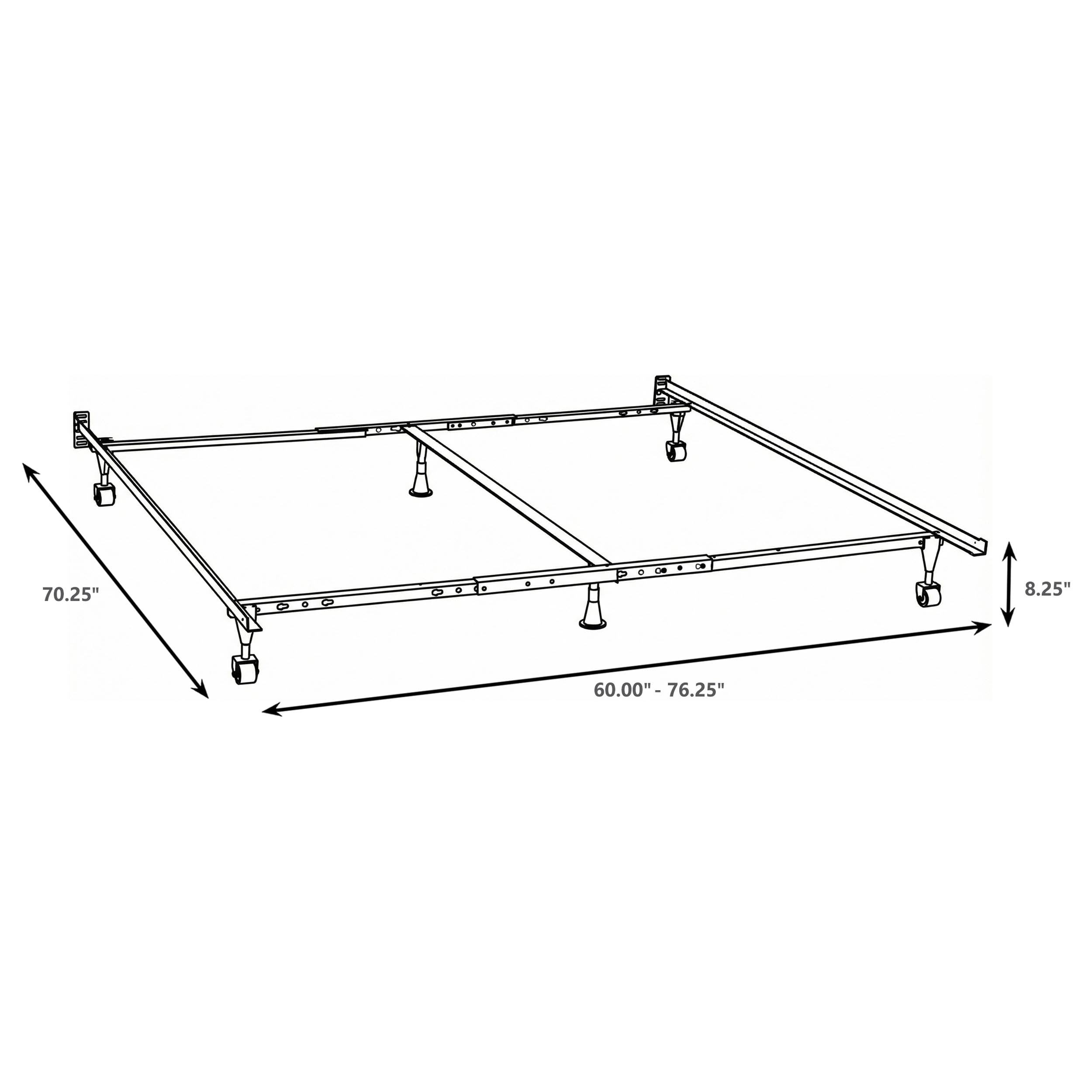 Kerns Queen or Eastern King or Cal King Bed Frame Black — view 2