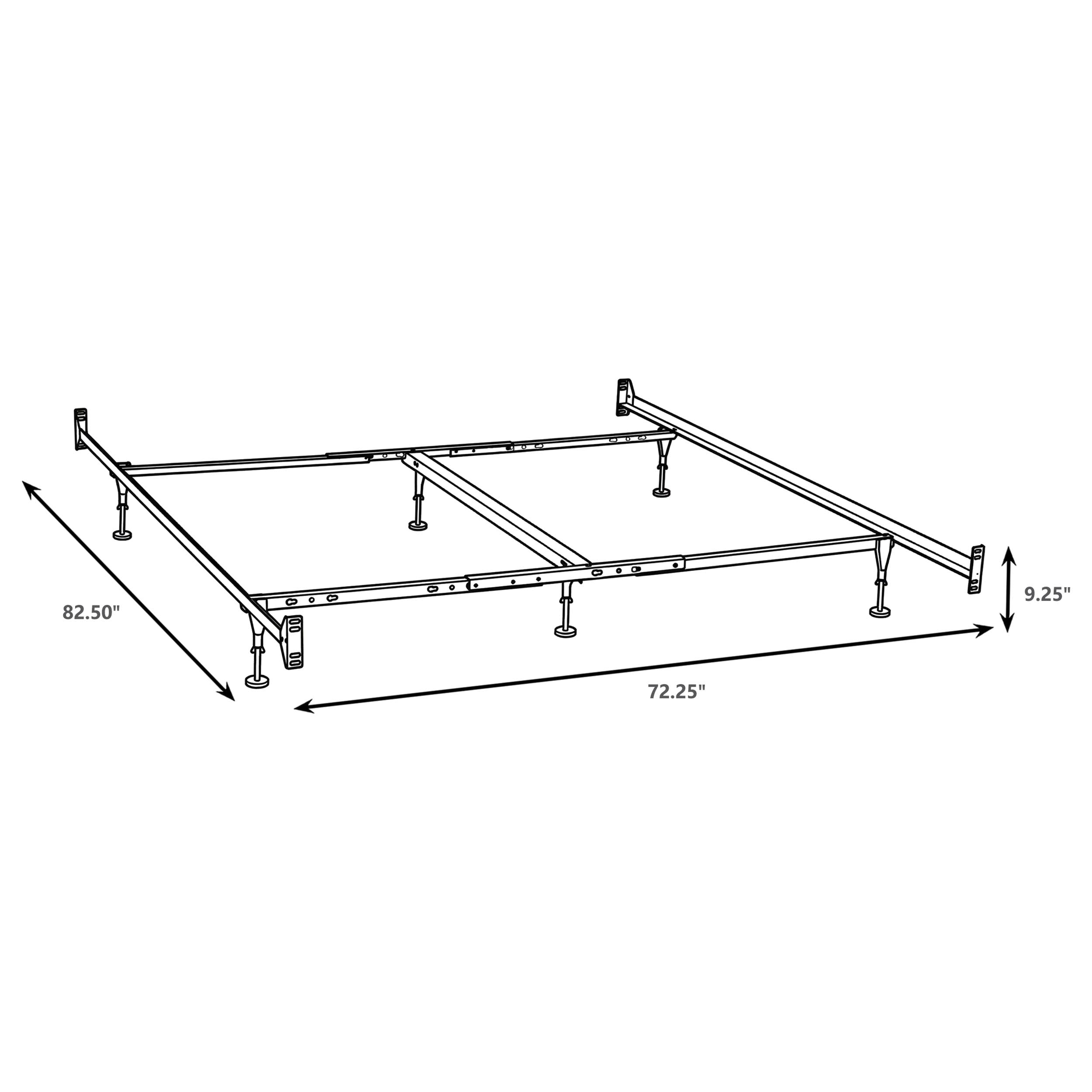 Esme California King Bed Frame Black (Headboard & Footboard) — view 2