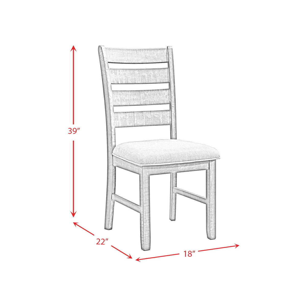 Jax 6 Piece Dining Set (72" Table, Four Chairs And Bench) in Cherry by Elements International, view 12
