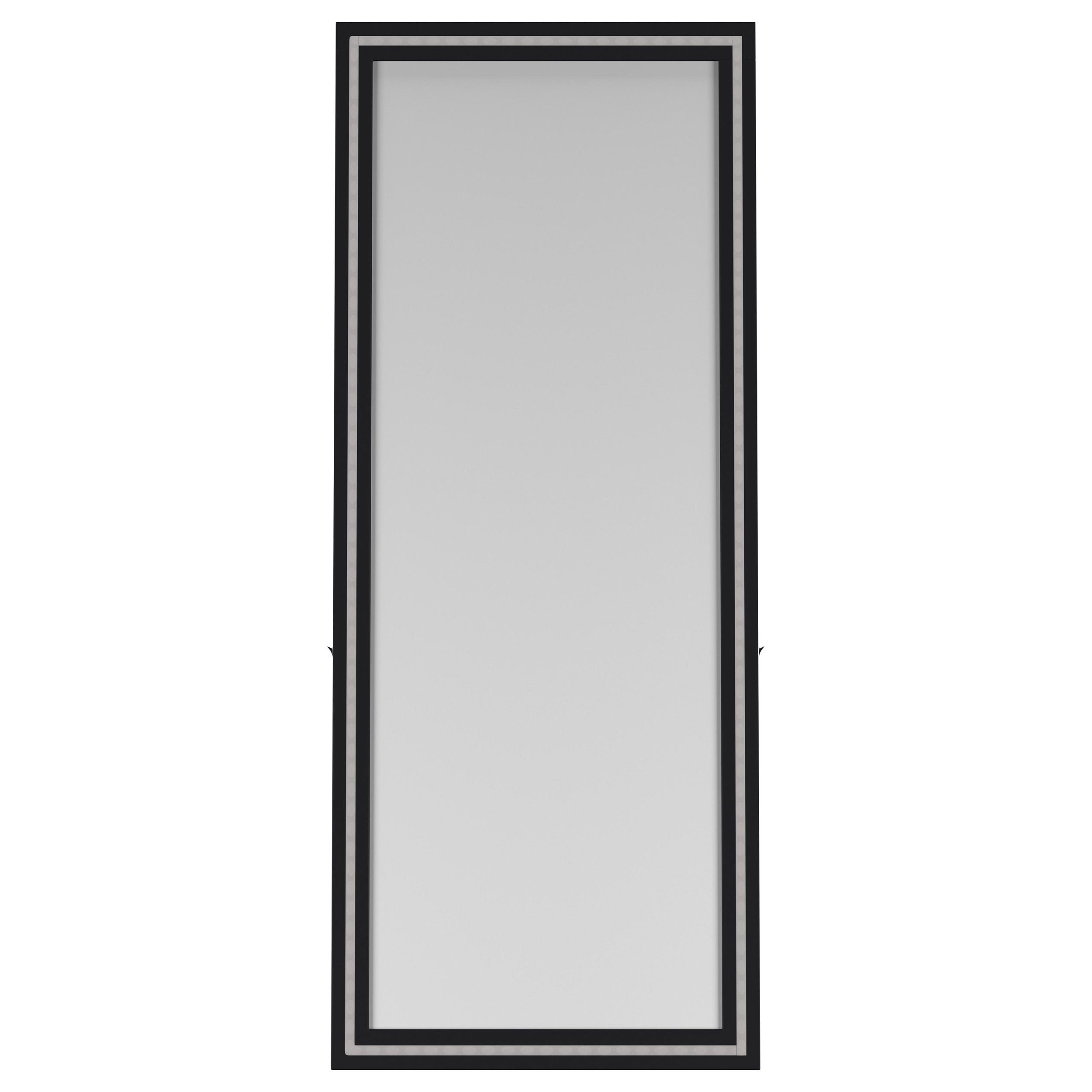 Windrose 28 x 67 Inch Tempered LED Standing Mirror Black — view 12