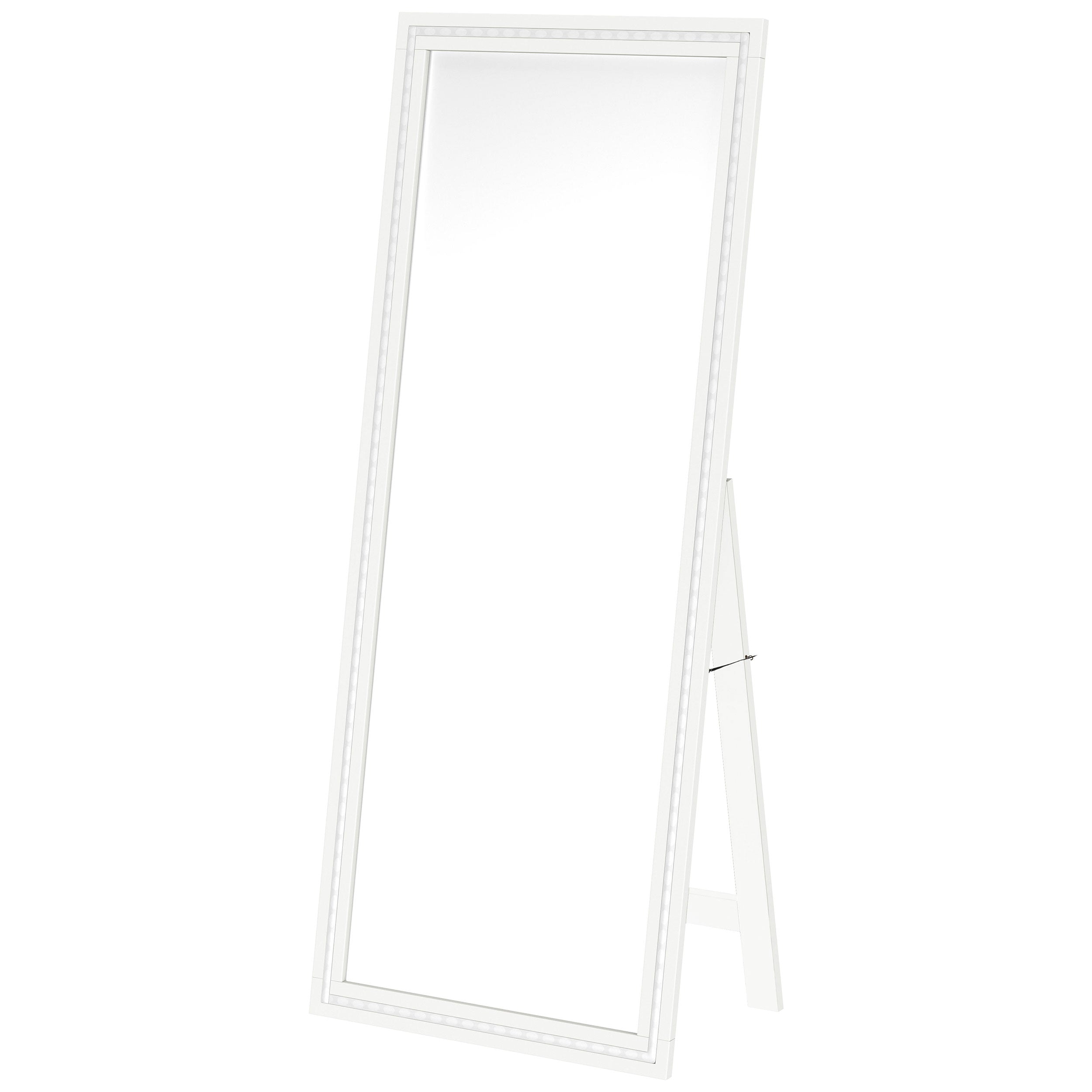 Windrose 28 x 67 Inch Tempered LED Standing Mirror White — view 13