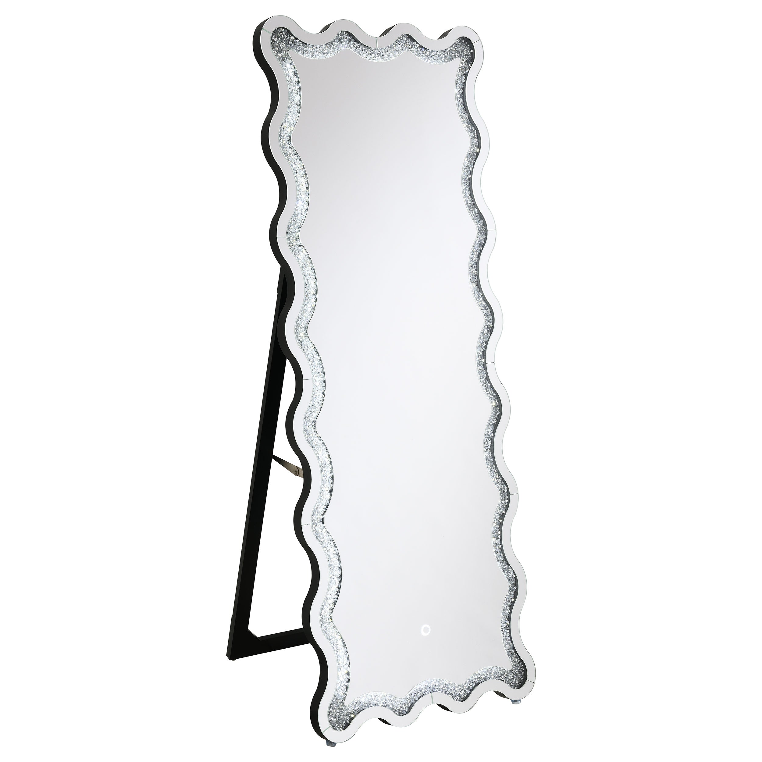 Brixey 24 x 63 Inch LED Lighting Standing Floor Mirror Black — view 4