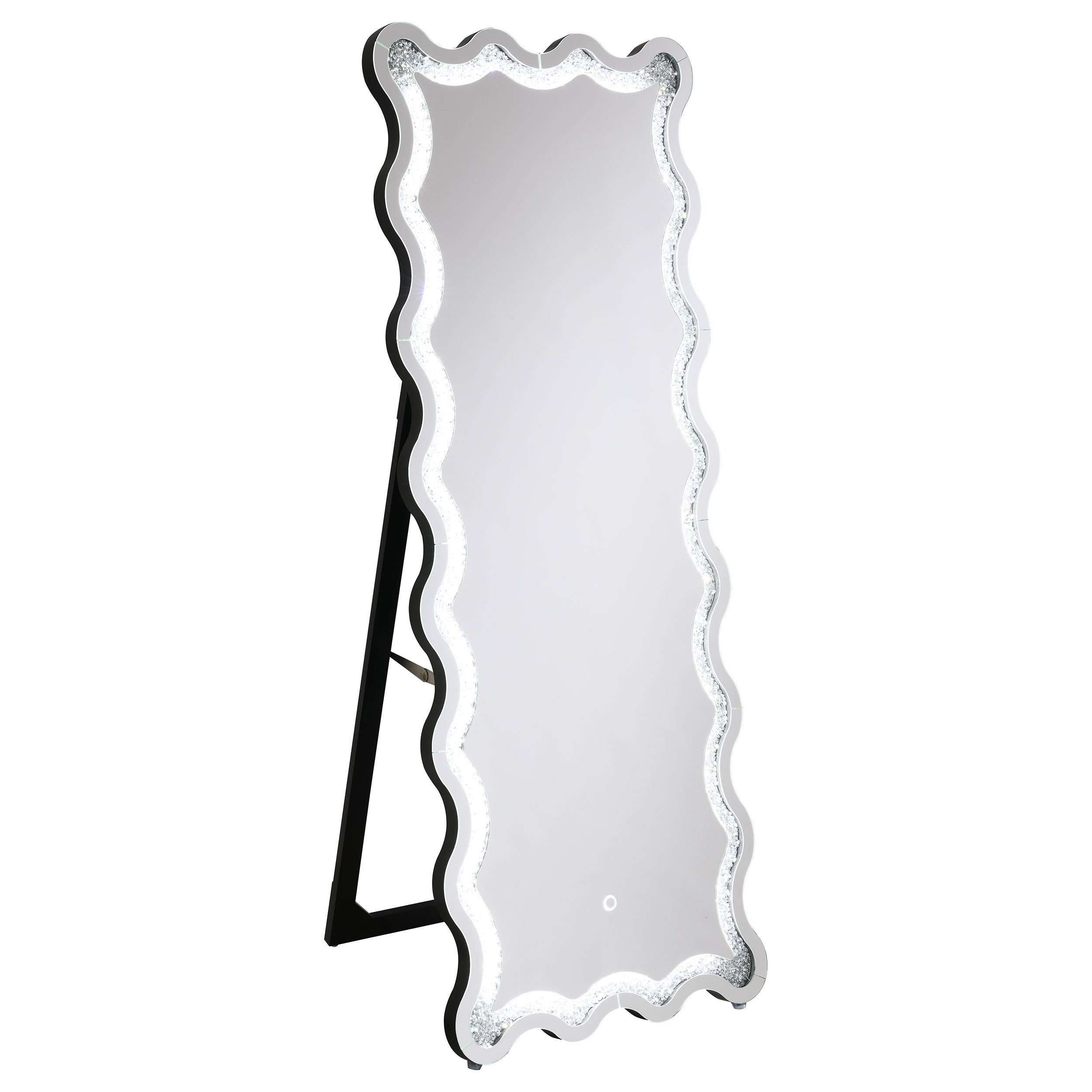 Brixey 24 x 63 Inch LED Lighting Standing Floor Mirror Black — view 6