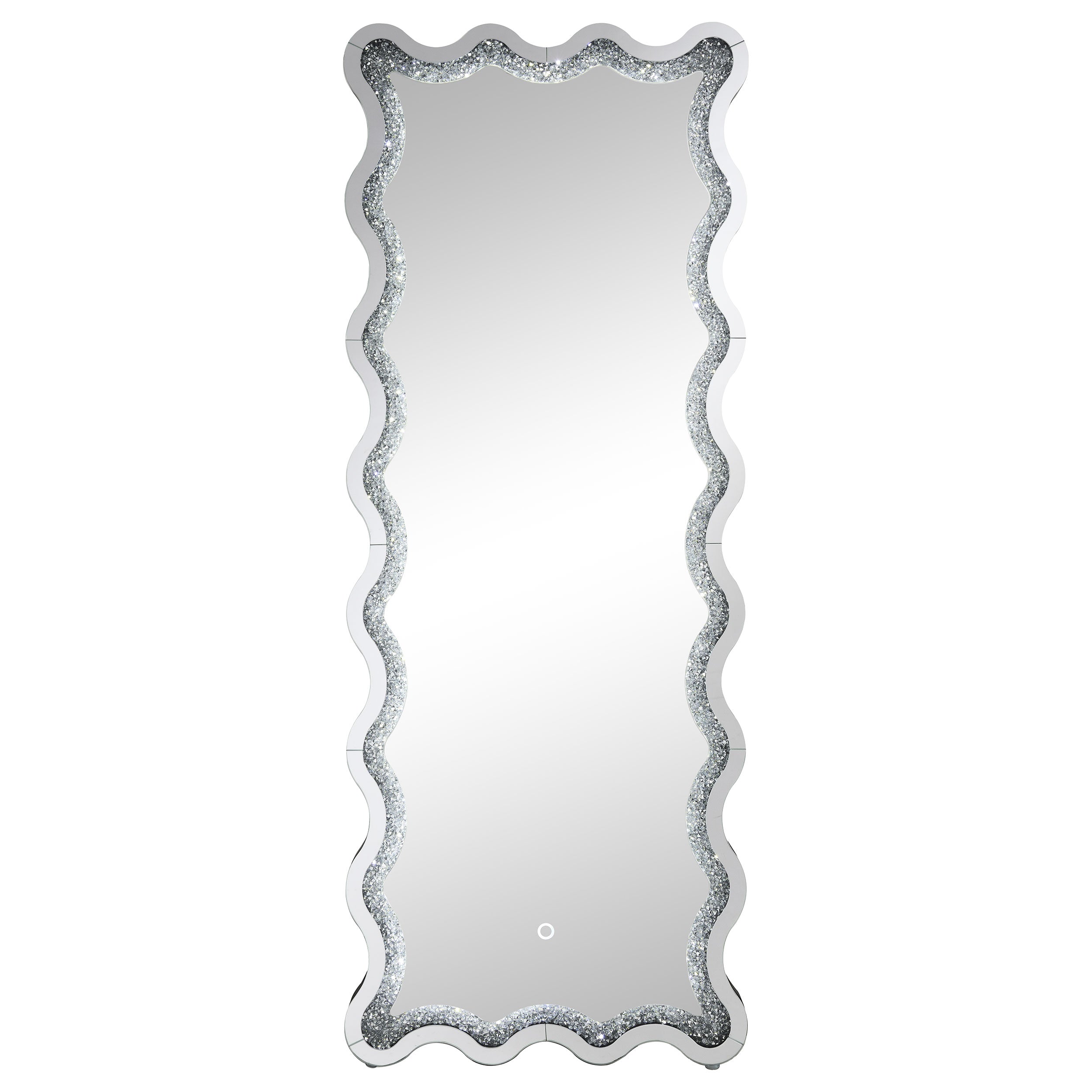 Brixey 24 x 63 Inch LED Lighting Standing Floor Mirror Black — view 8