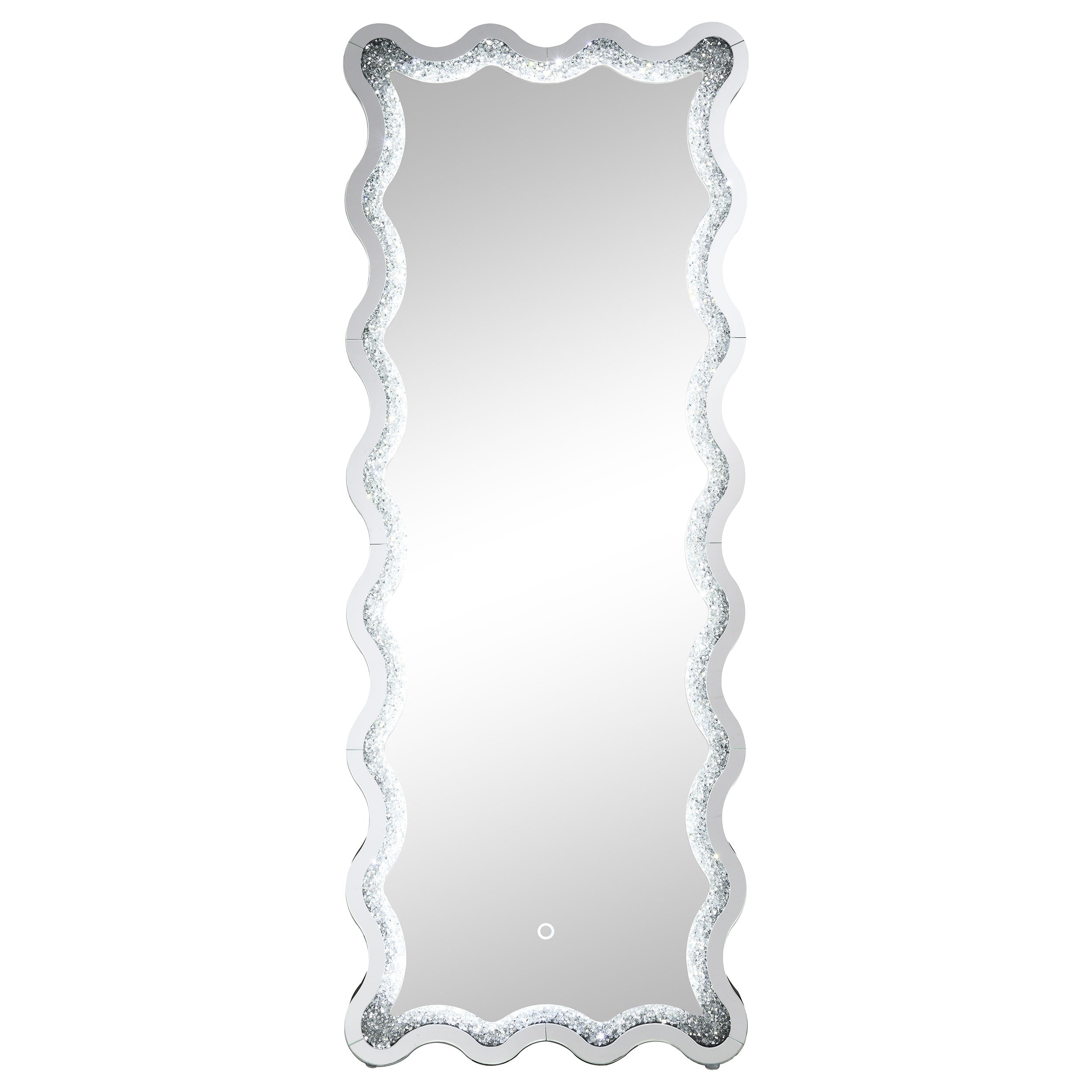 Brixey 24 x 63 Inch LED Lighting Standing Floor Mirror Black — view 9
