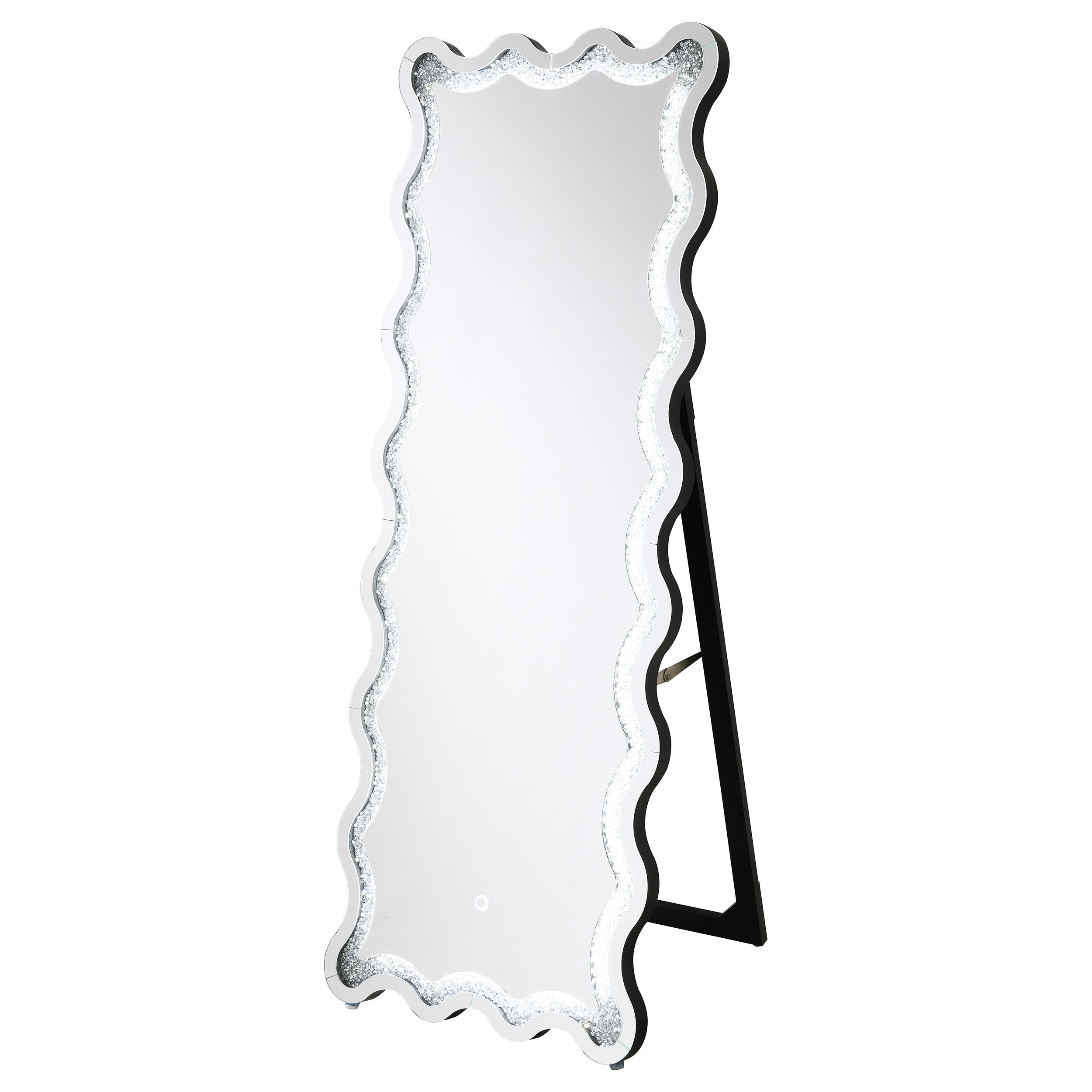 Brixey 24 x 63 Inch LED Lighting Standing Floor Mirror Black — view 13