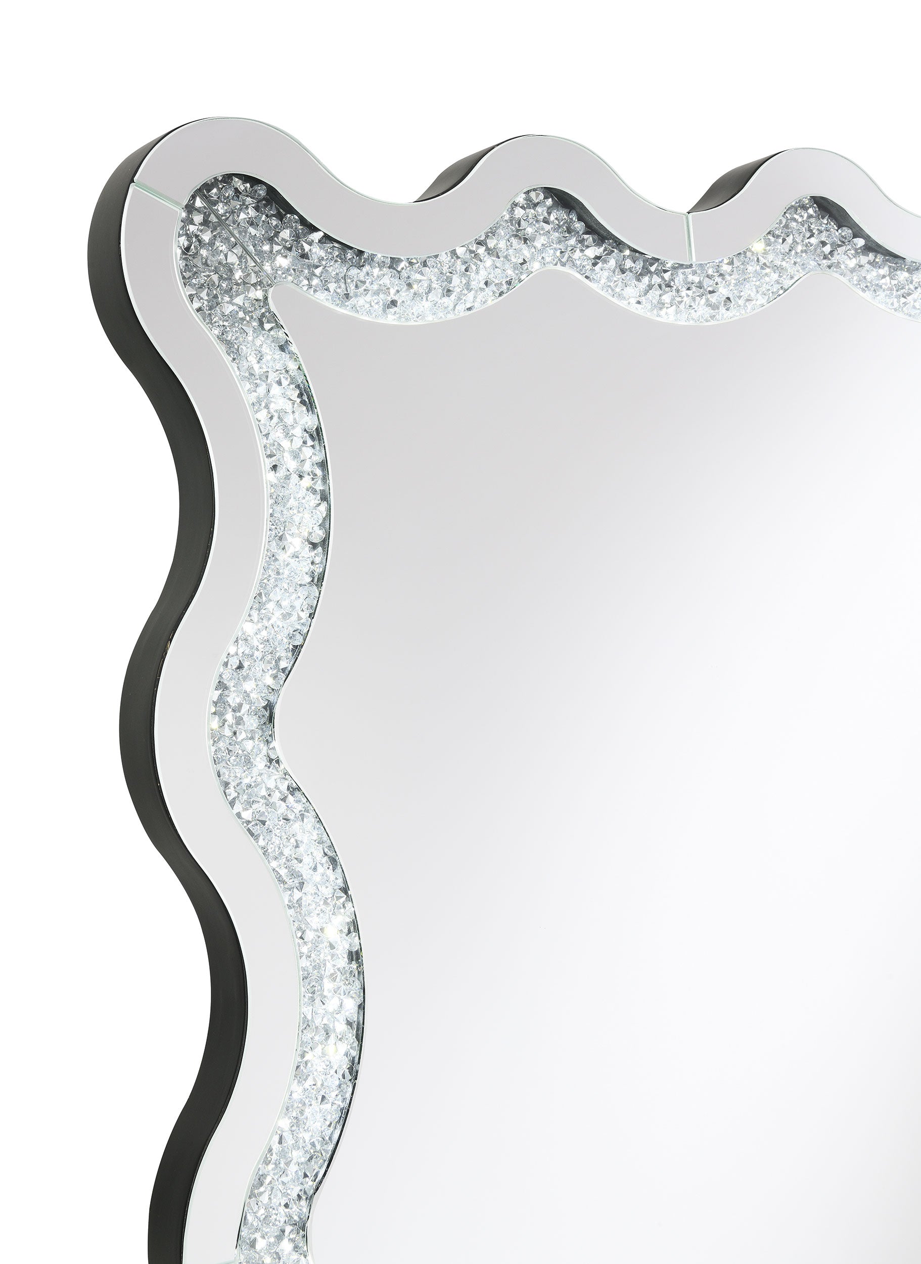 Brixey 24 x 63 Inch LED Lighting Standing Floor Mirror Black — view 17