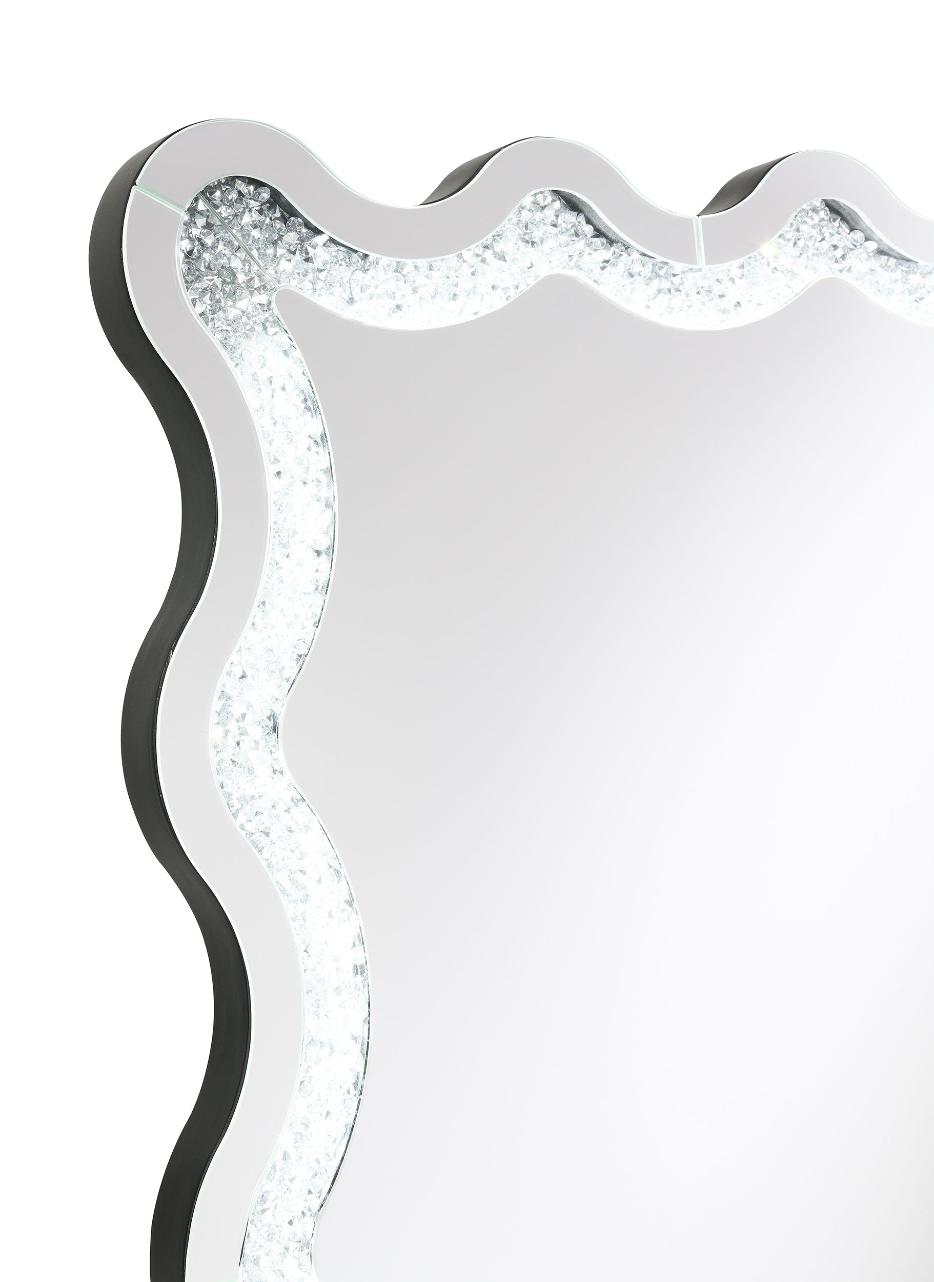 Brixey 24 x 63 Inch LED Lighting Standing Floor Mirror Black — view 18