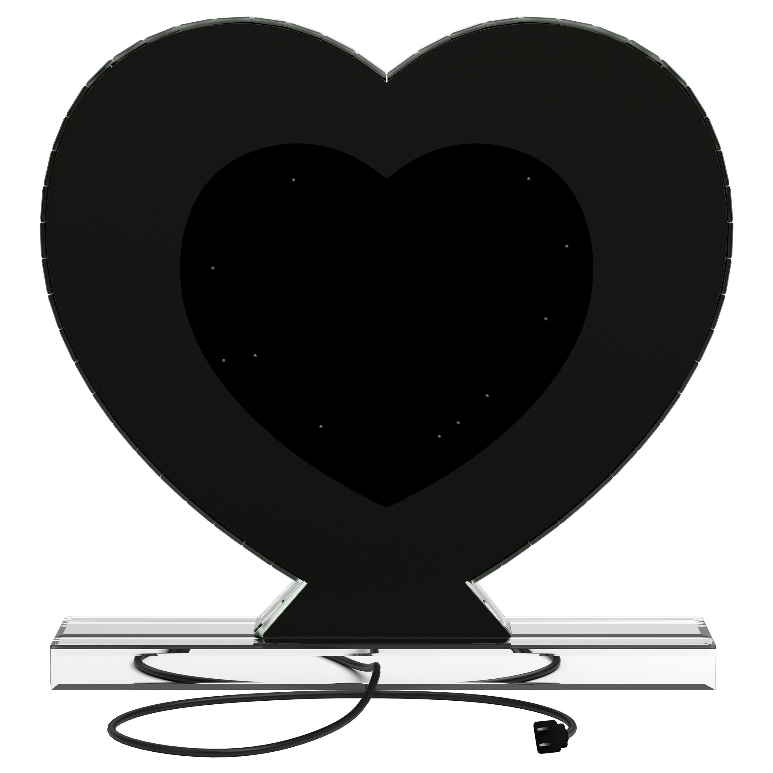 Euston Heart Shaped Vanity Mirror Silver — view 6