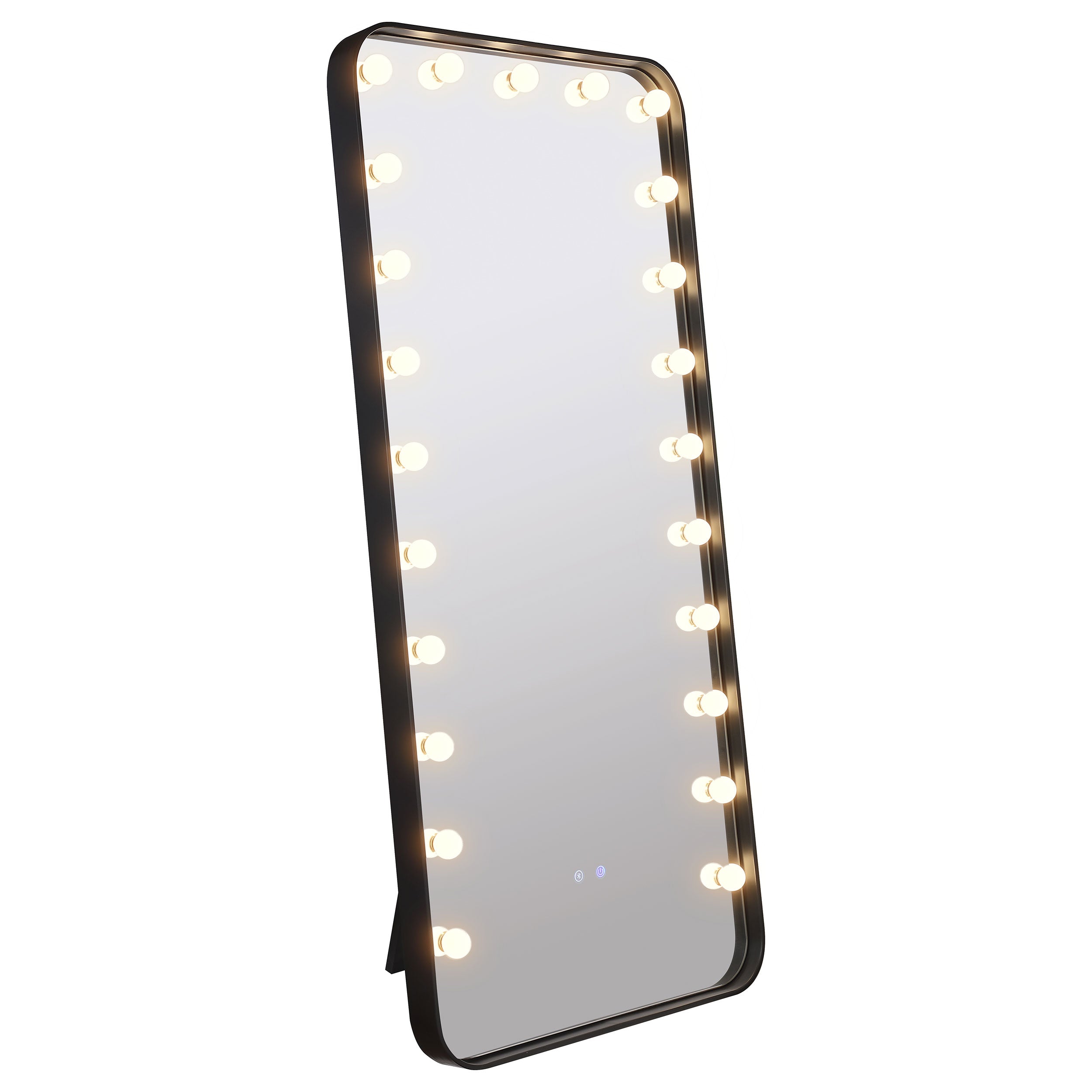 Canton 32 x 71 Inch LED Standing Mirror with Speakers Black — view 4