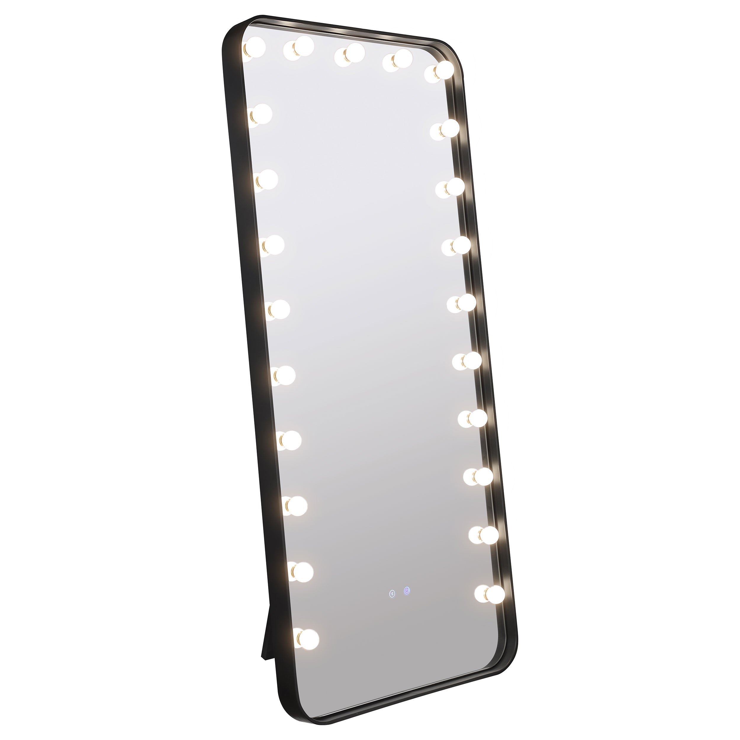 Canton 32 x 71 Inch LED Standing Mirror with Speakers Black — view 5